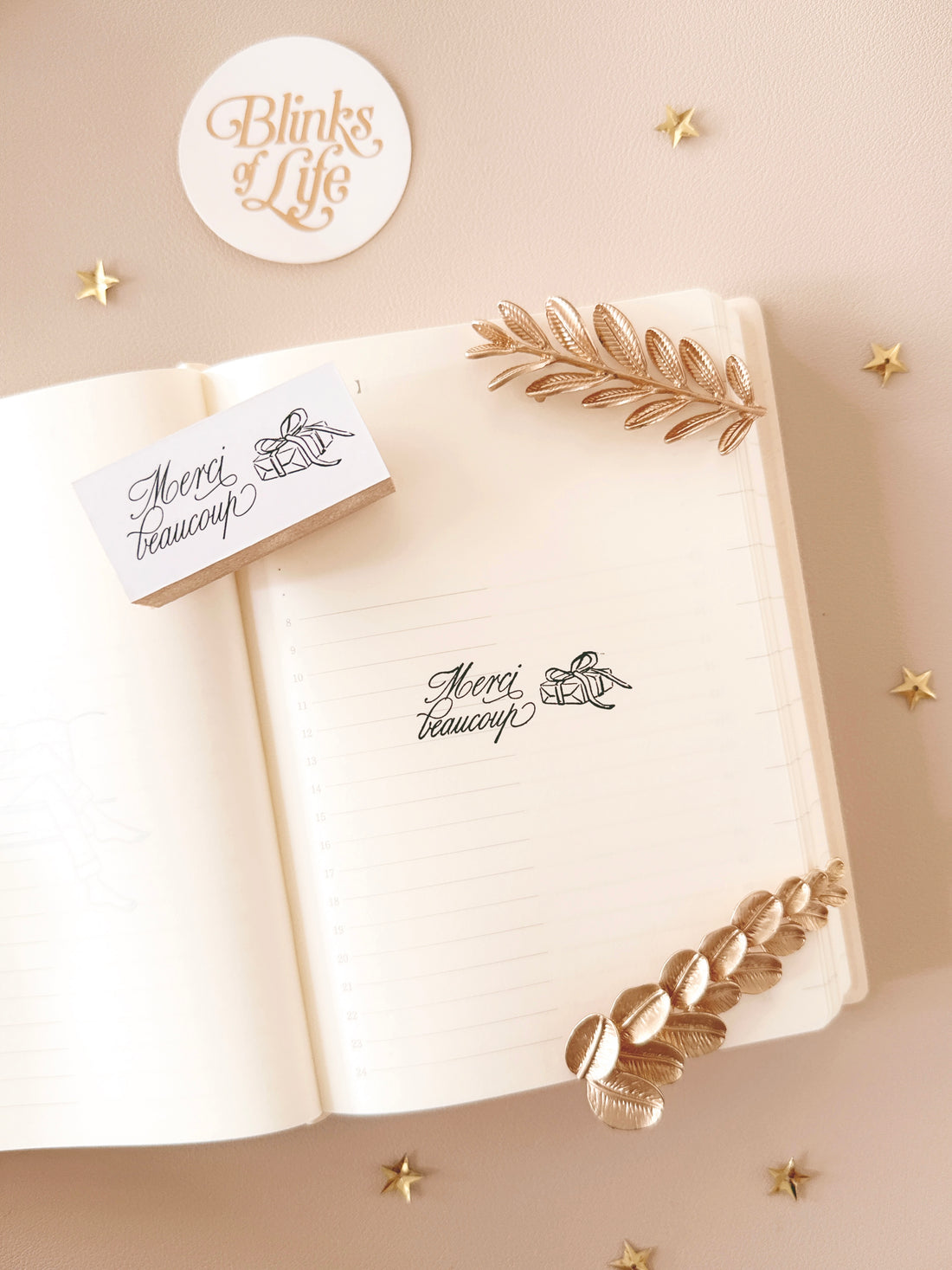 Blinks of Life - Journal Quote Illustration Rubber Stamp