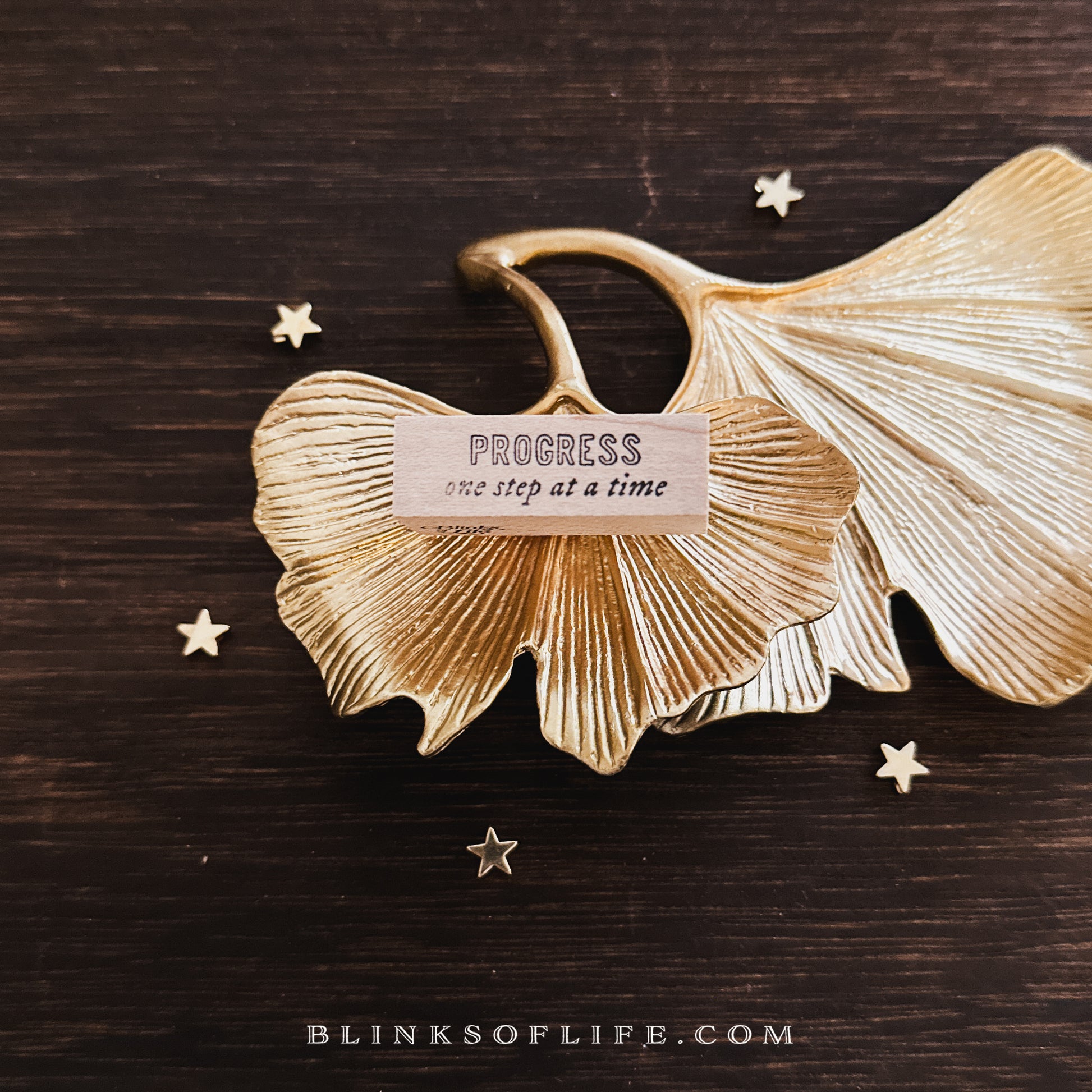 Blinks of Life - Wooden Rubber Stamp - Journal Quote - Mini Daily Reminders for Bujo Planner