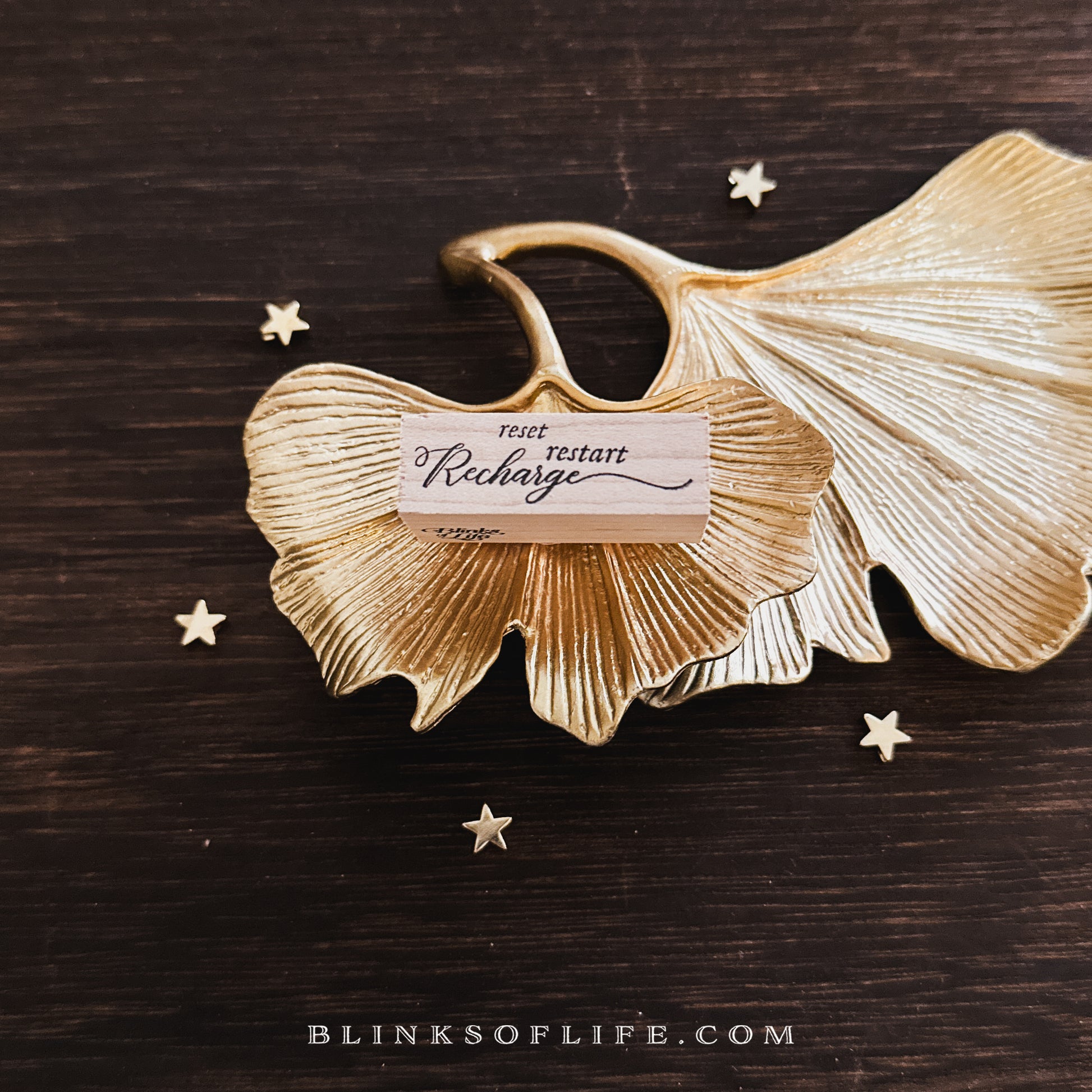 Blinks of Life - Wooden Rubber Stamp - Journal Quote - Mini Daily Reminders for Bujo Planner