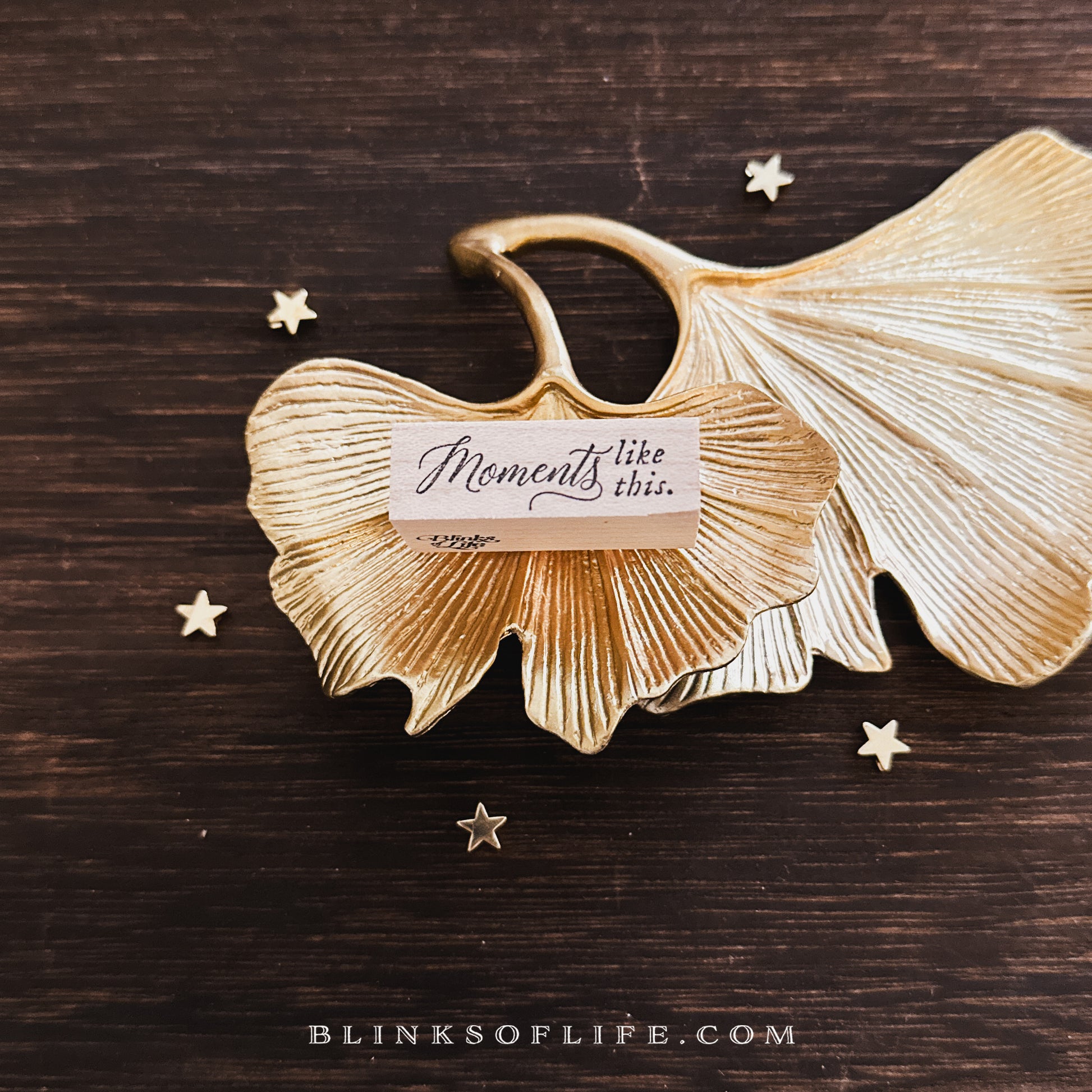 Blinks of Life - Wooden Rubber Stamp - Journal Quote - Mini Daily Reminders for Bujo Planner