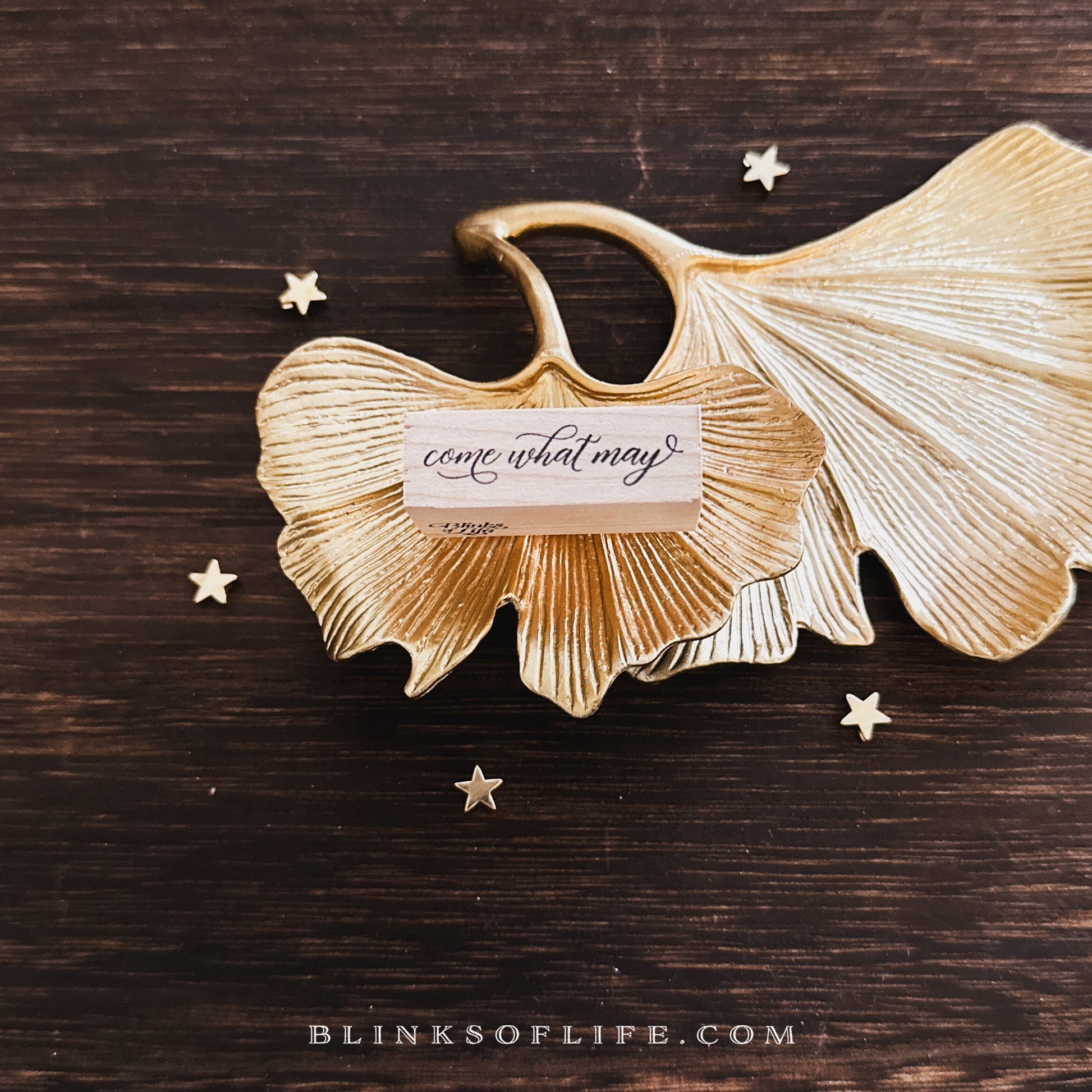 Blinks of Life - Wooden Rubber Stamp - Journal Quote - Mini Daily Reminders for Bujo Planner