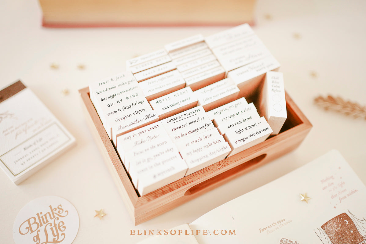 Blinks of Life Mini Words Planner Journal Stamps