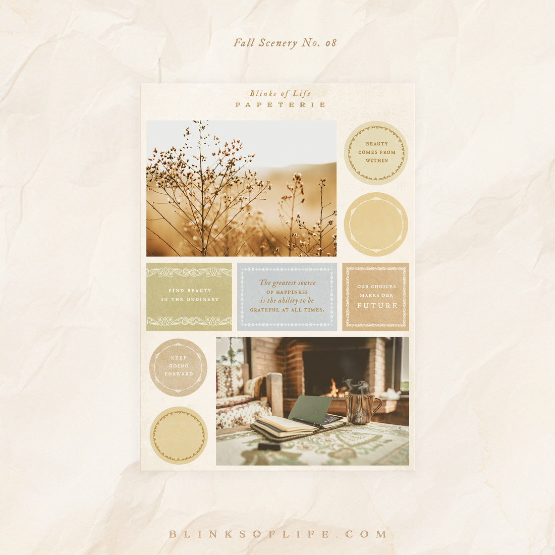 Blinks of Life - Fall Scenery Stickers Tiny Words