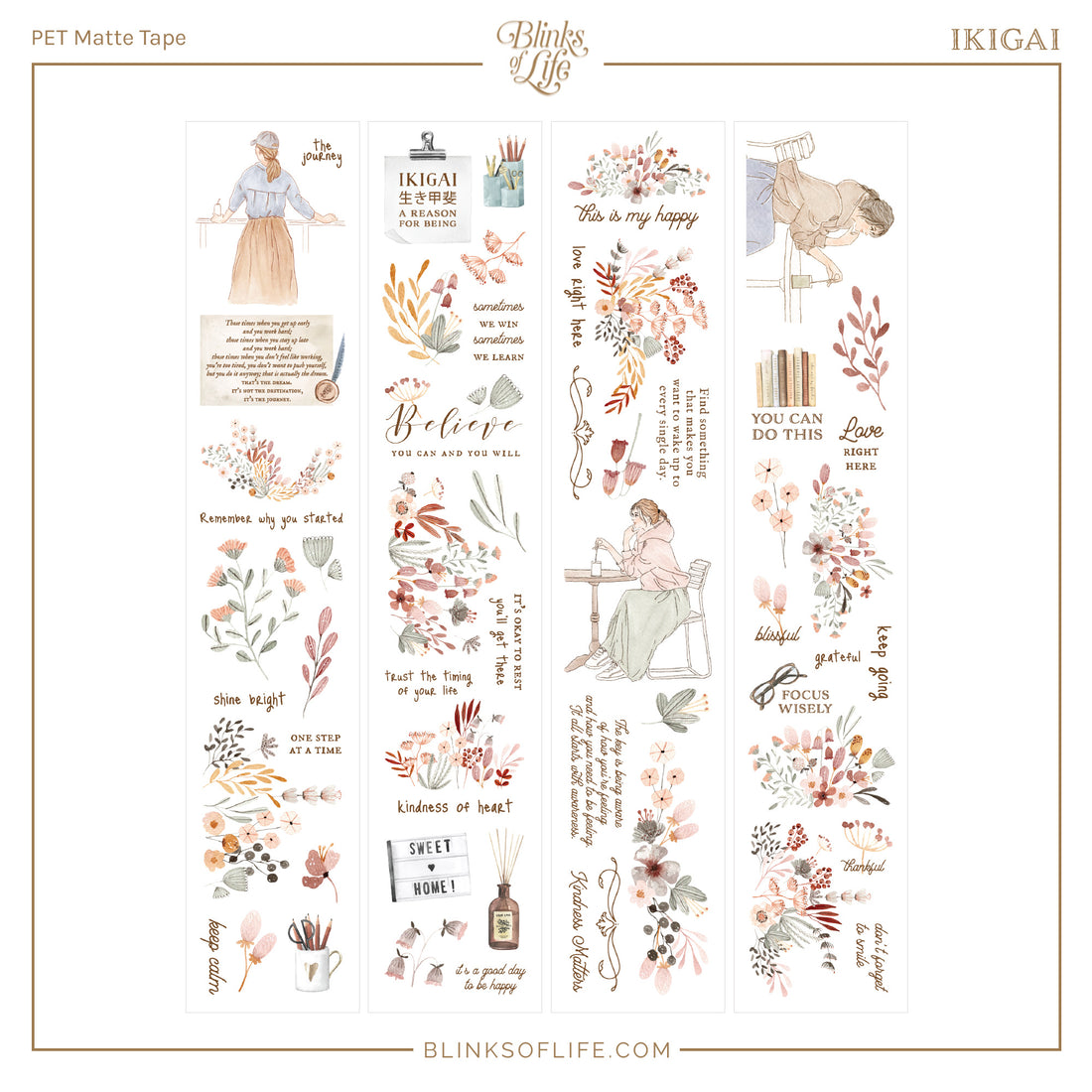 Blinks of Life - BOL - PET Matte tape - Ikigai