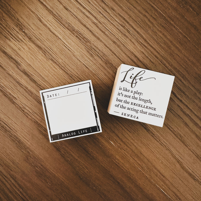 Blinks of Life - BOL - Analog Life Frame Quotes Rubber Stamp