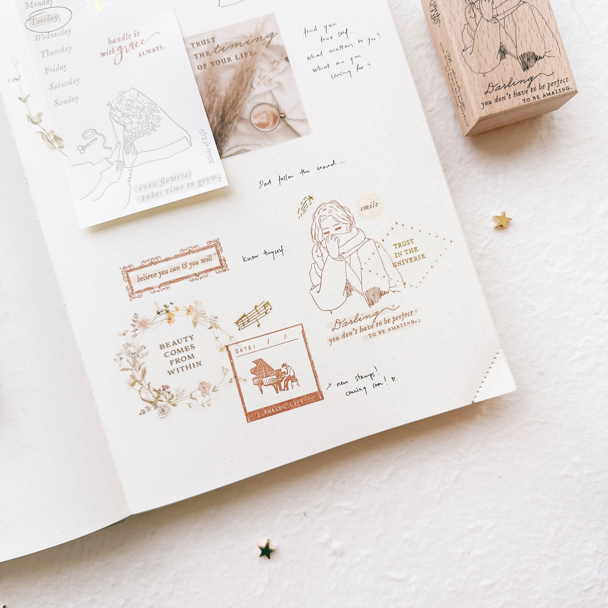 Blinks of Life - BOL - Letterpress Rubber Stamp Journal Shop