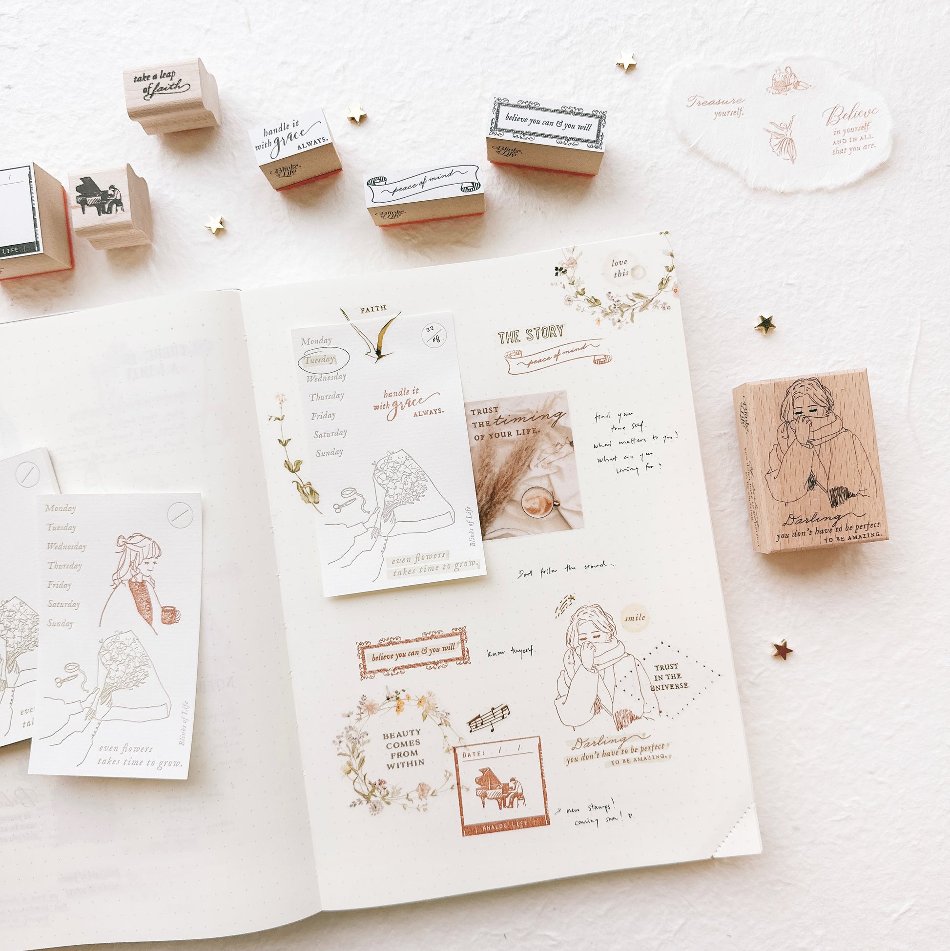 Blinks of Life - BOL - Letterpress Rubber Stamp Journal Shop