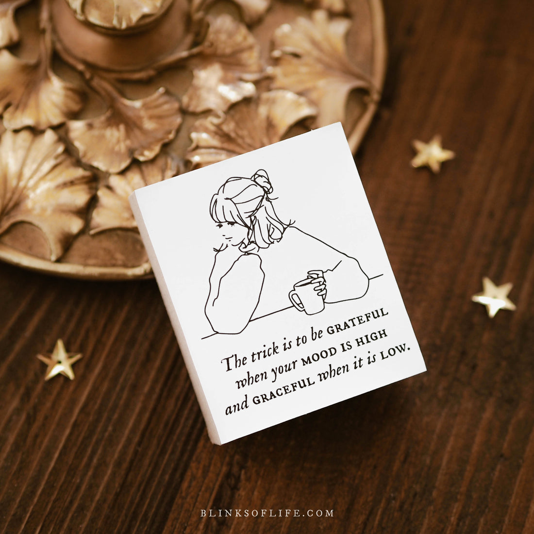 Blinks of Life - Girls Collection - Grateful & Graceful - Rubber Stamp