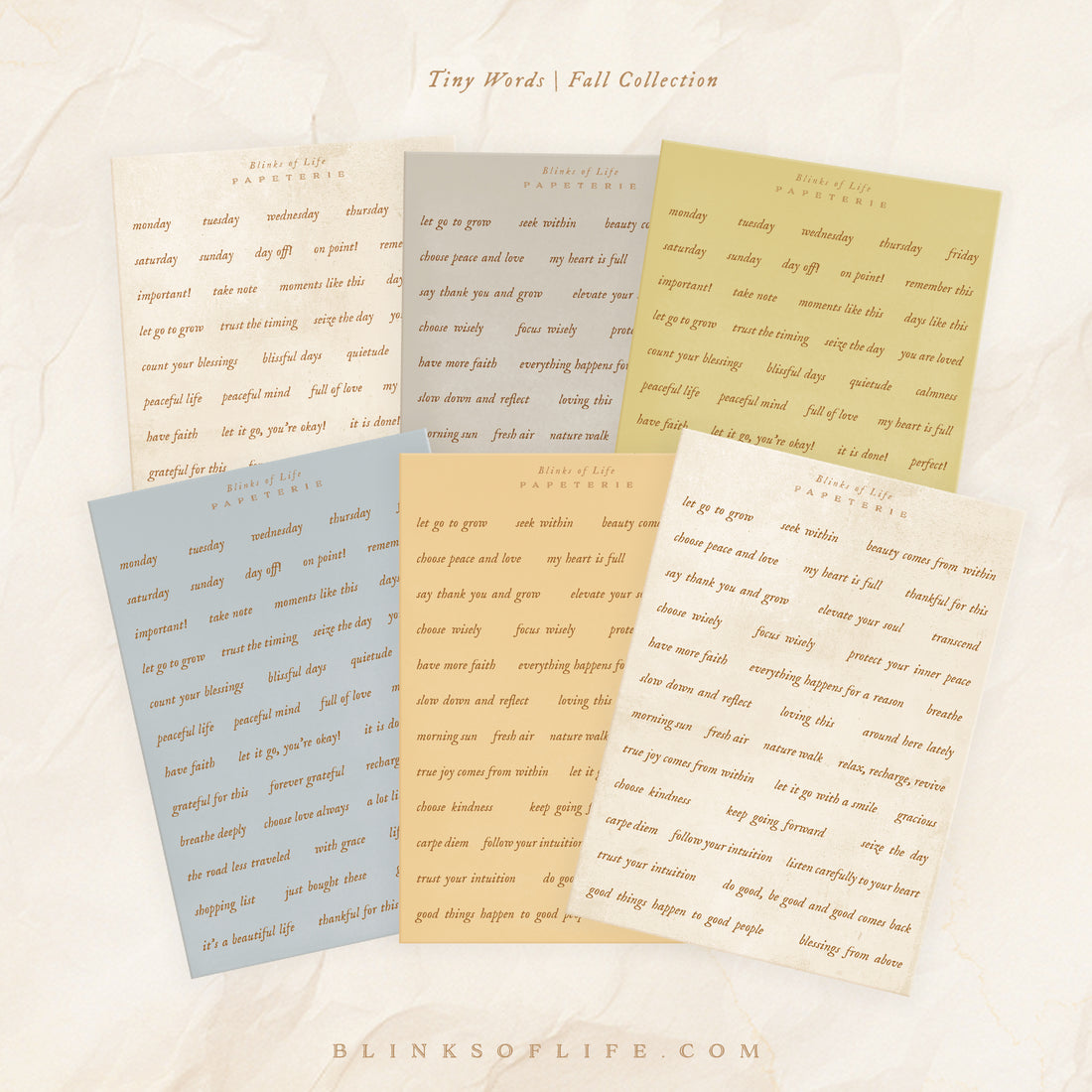 Blinks of Life - Fall Scenery Stickers Tiny Words