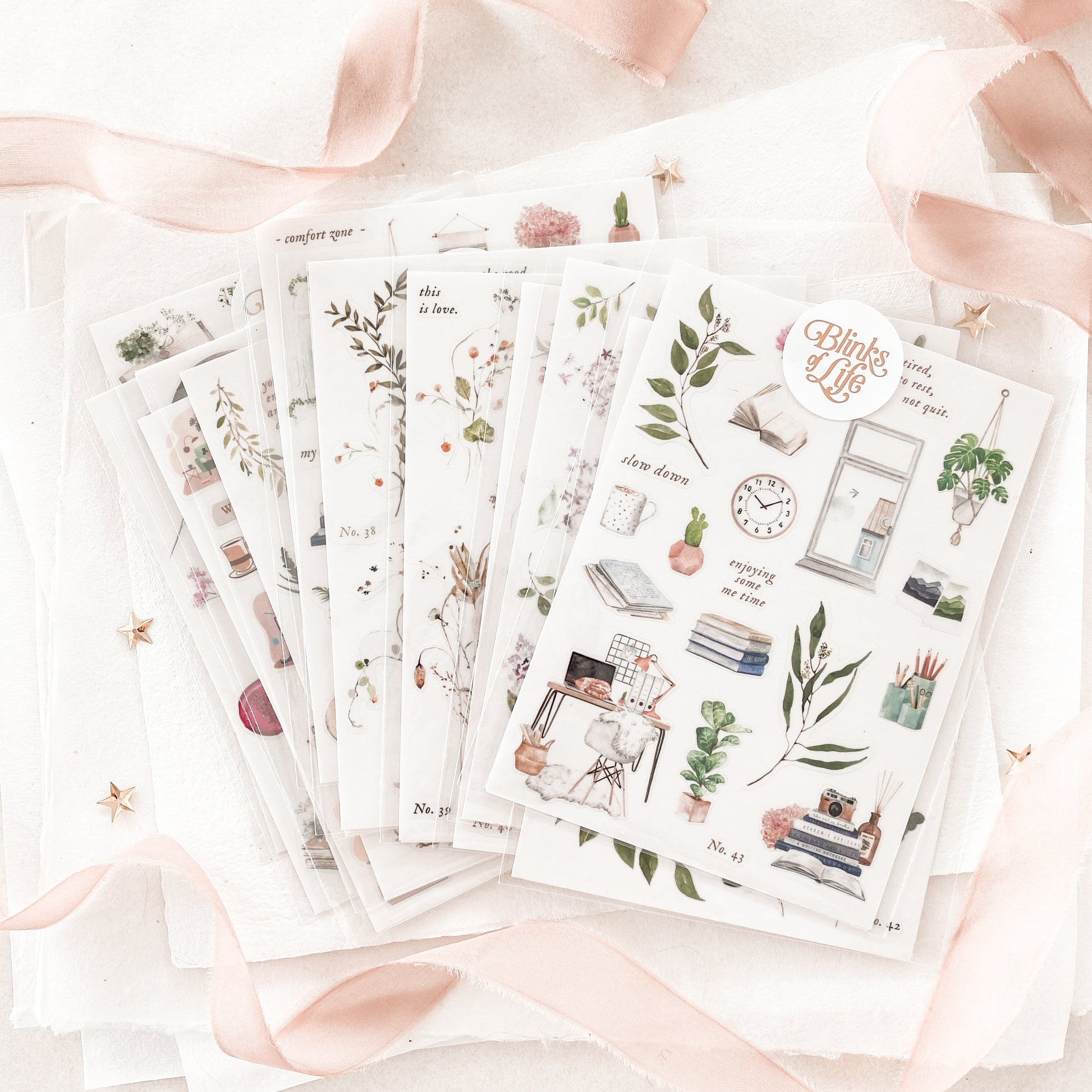 Blinks of Life - Journal Bujo Transparent Stickers