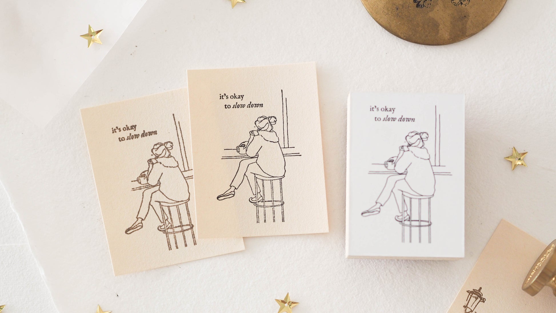 Blinks of Life - It's Okay to Slow Down - Rubber Stamp