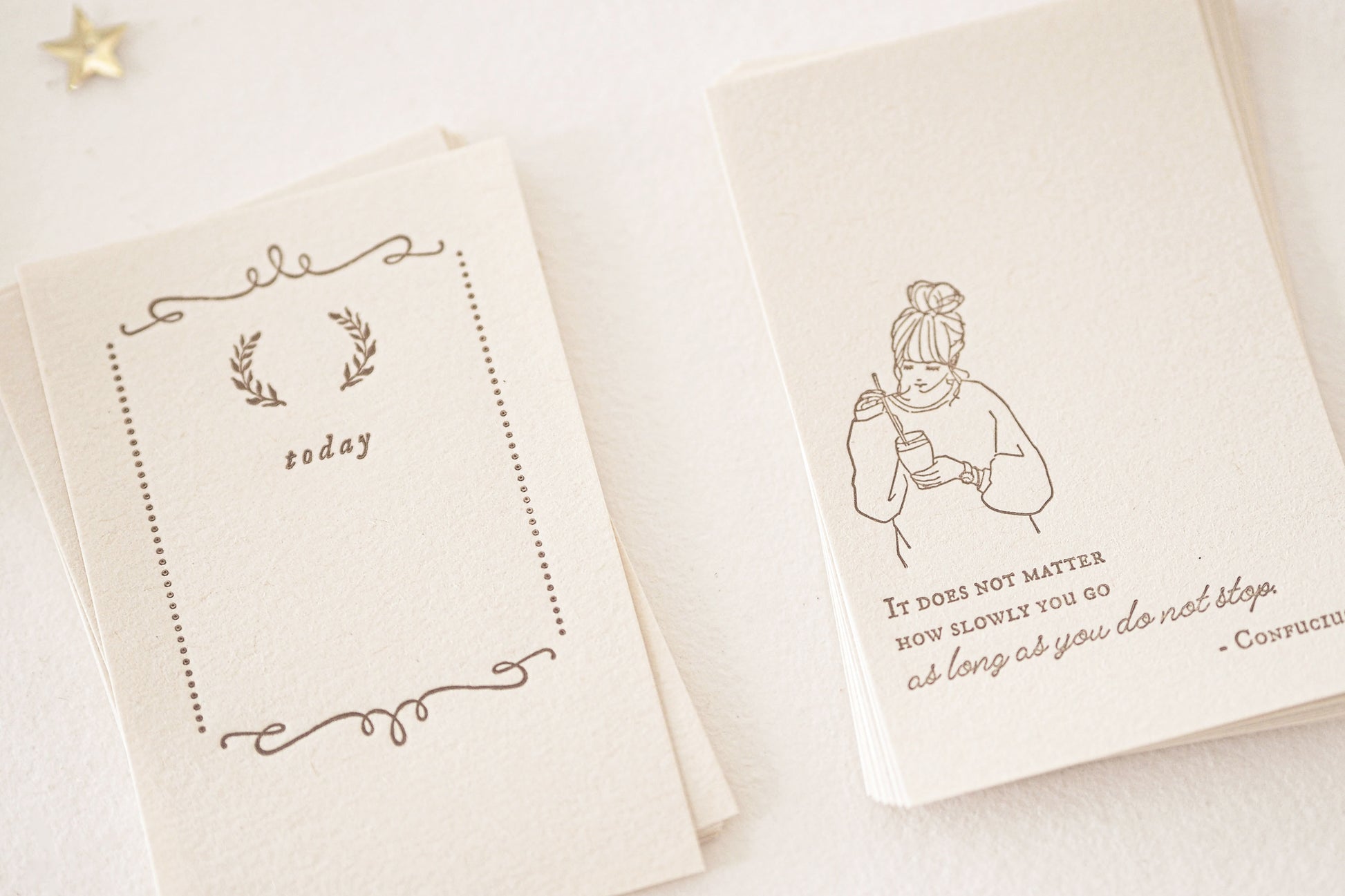 Blinks of Life - Letterpress Journal Cards