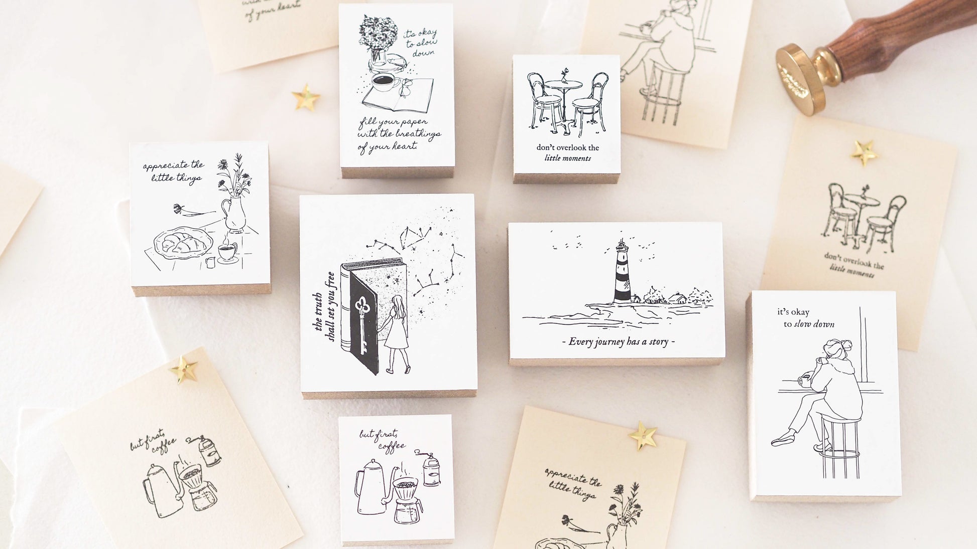 Blinks of Life - It's Okay to Slow Down - Rubber Stamp
