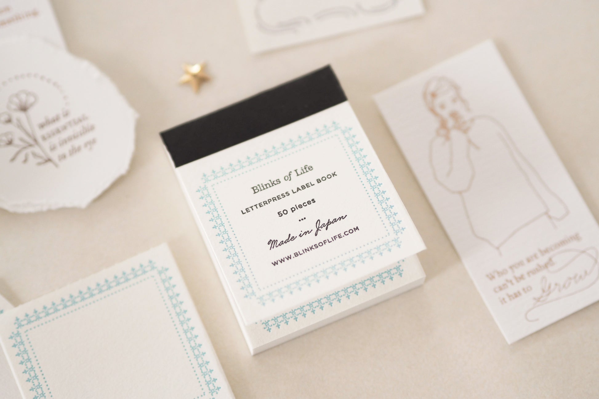 Blinks of Life - Letterpress Label Book - Regency Blue