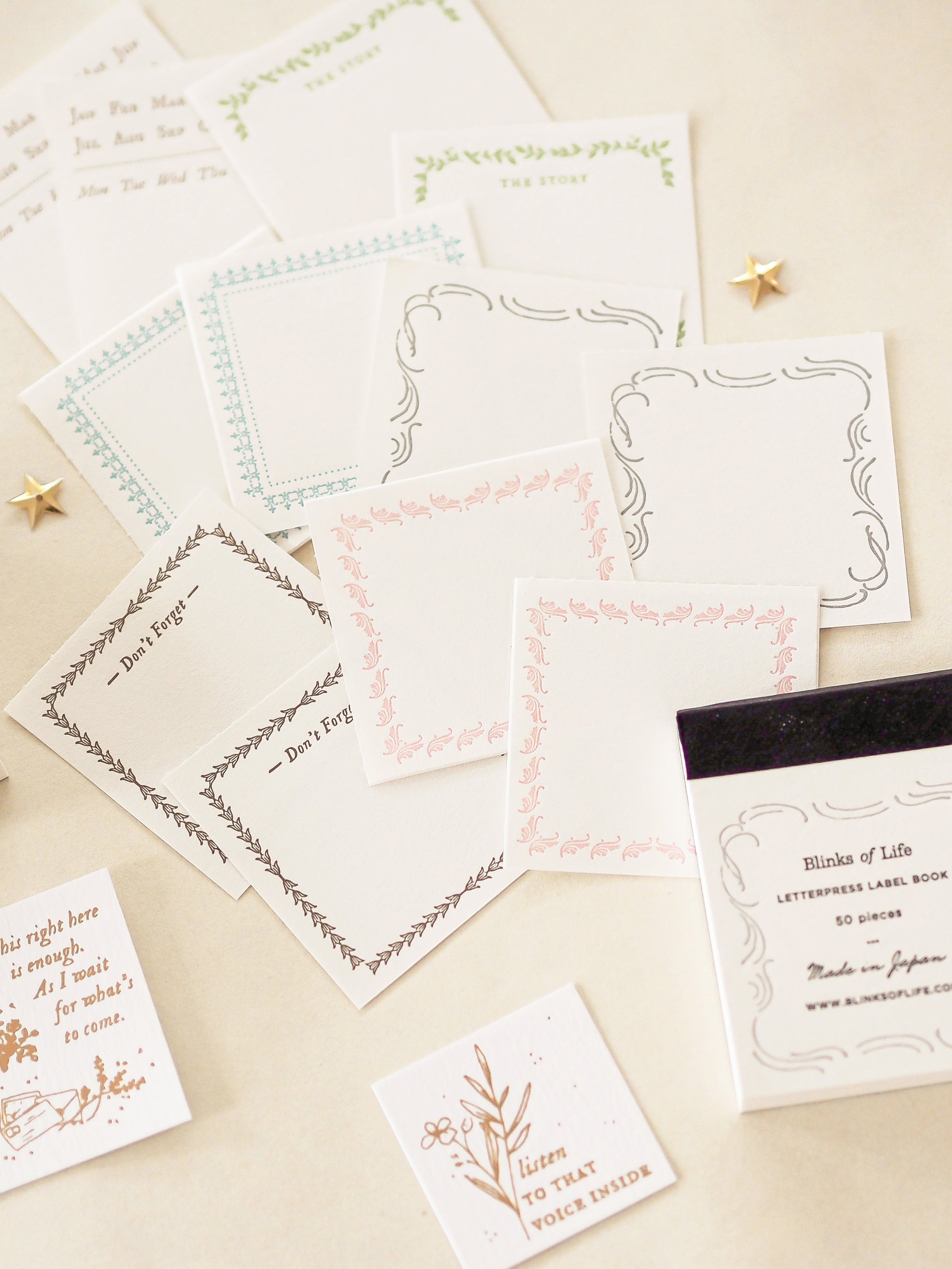 Blinks of Life - Letterpress Label Book - Regency Pink