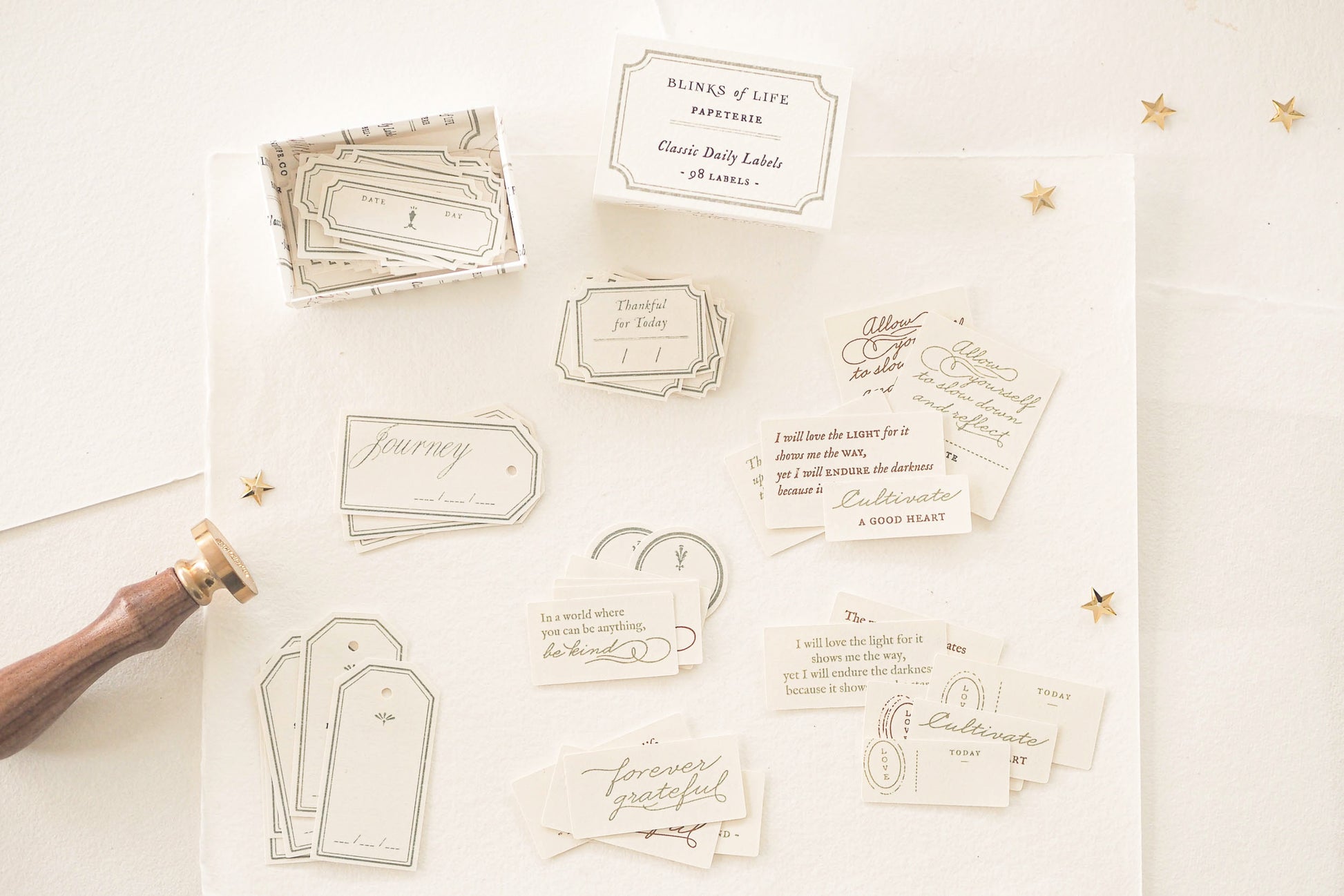 Blinks of Life - Classic Daily Labels - Sage Green