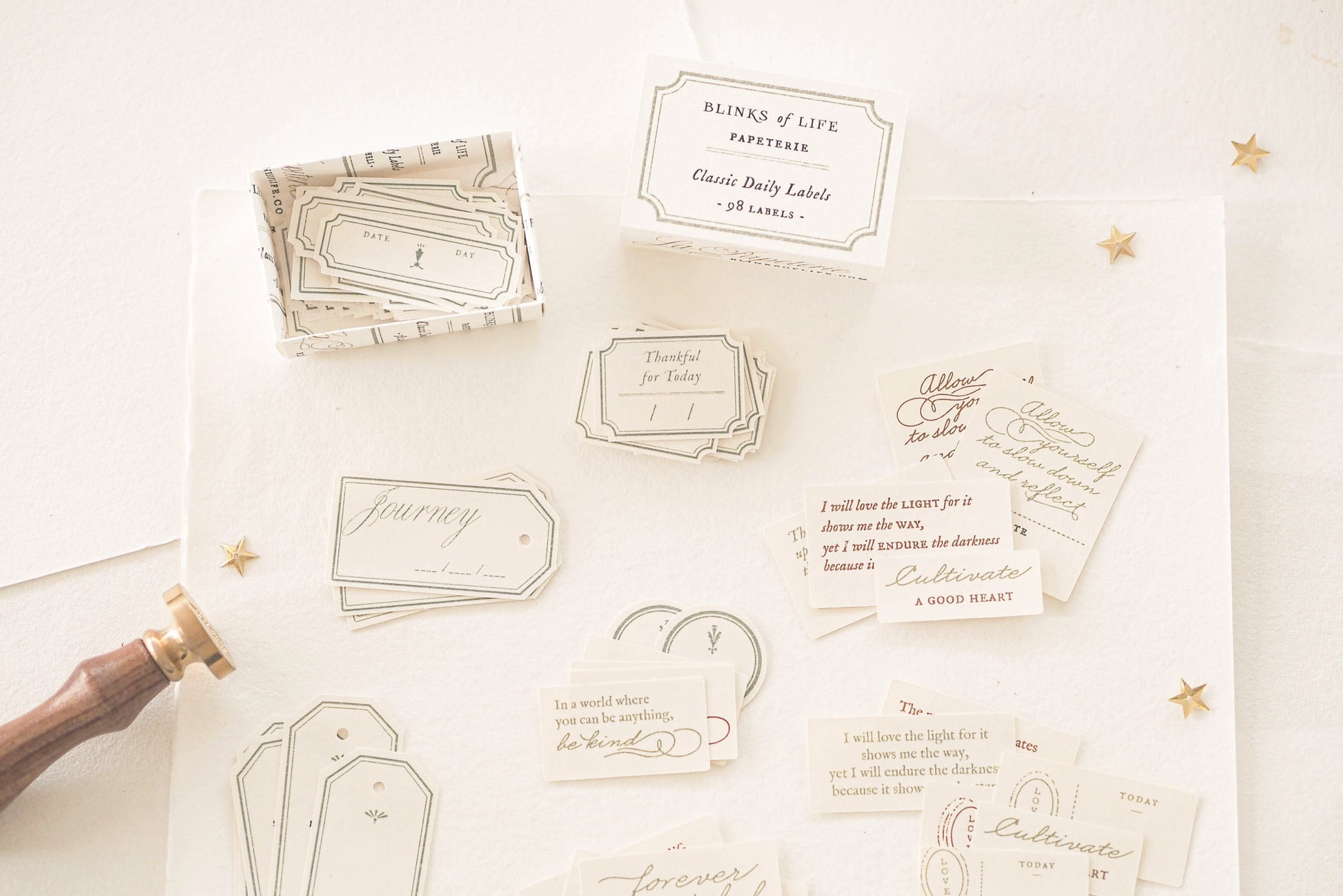 Blinks of Life - Classic Daily Labels - Sage Green