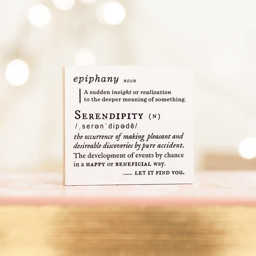 Blinks of Life - Dictionary Collection: Epiphany & Serendipity in White