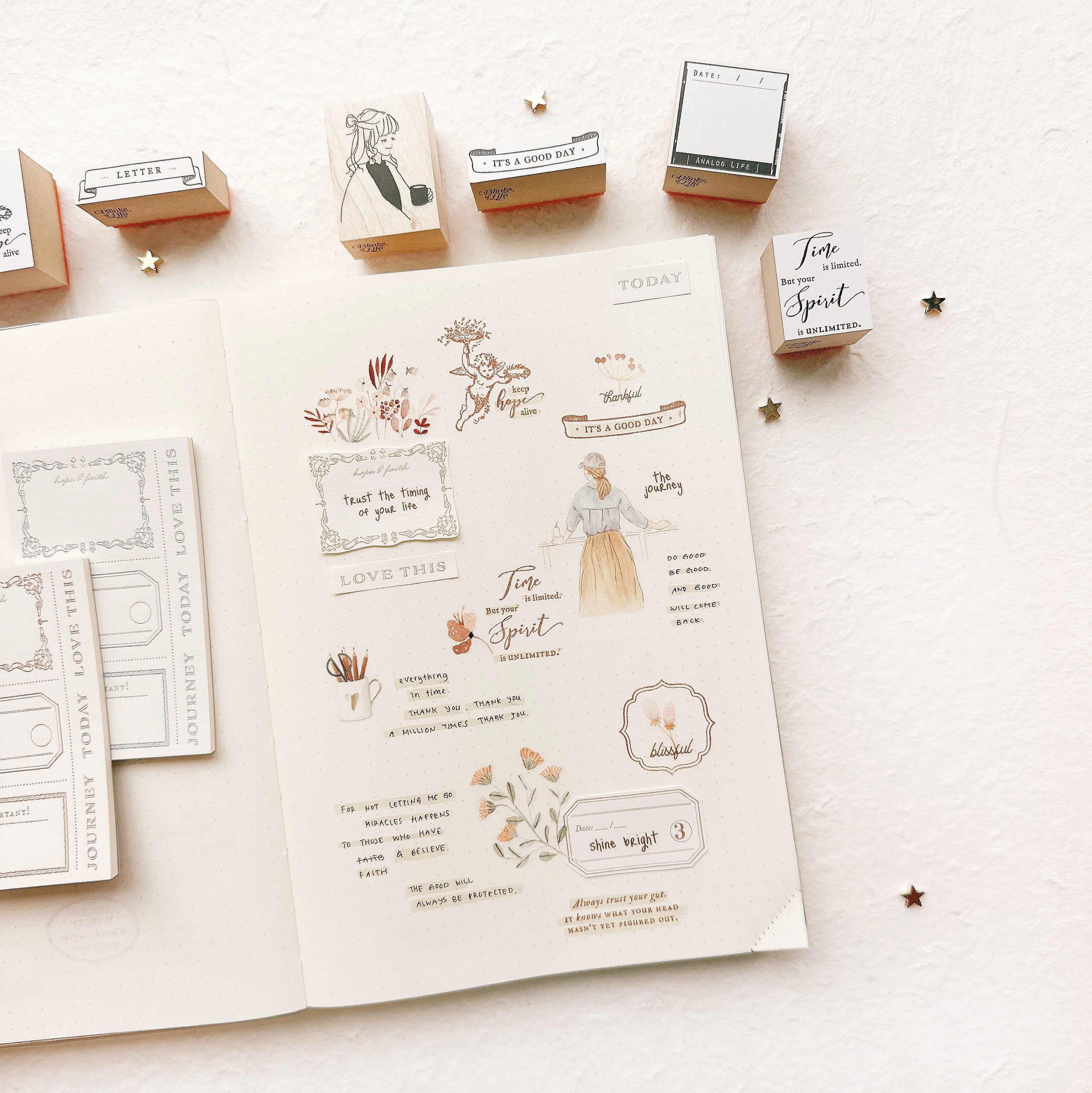 Blinks of Life - BOL - Letterpress Rubber Stamp Journal Shop