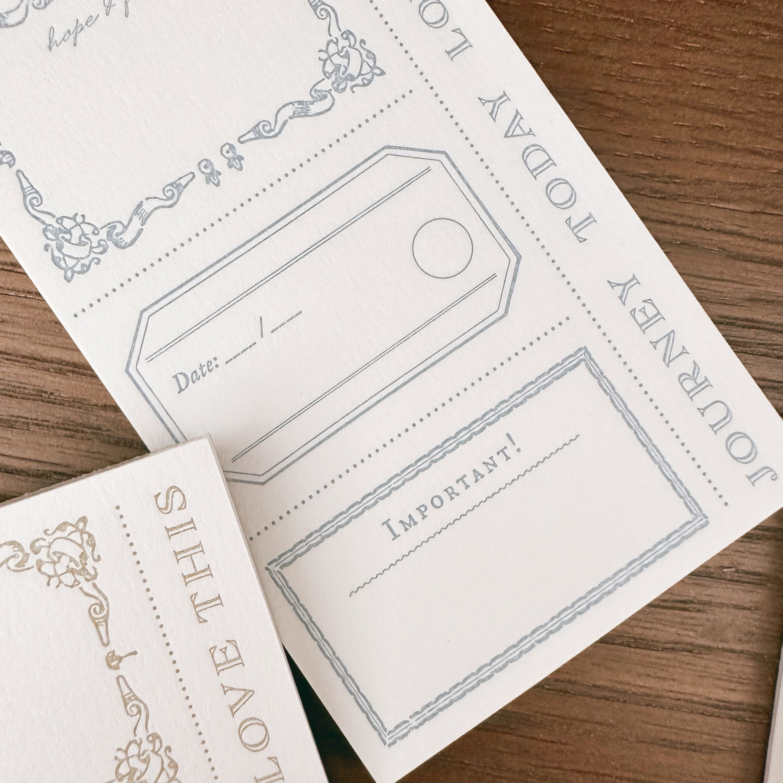 Blinks of Life - BOL - Letterpress Label Book