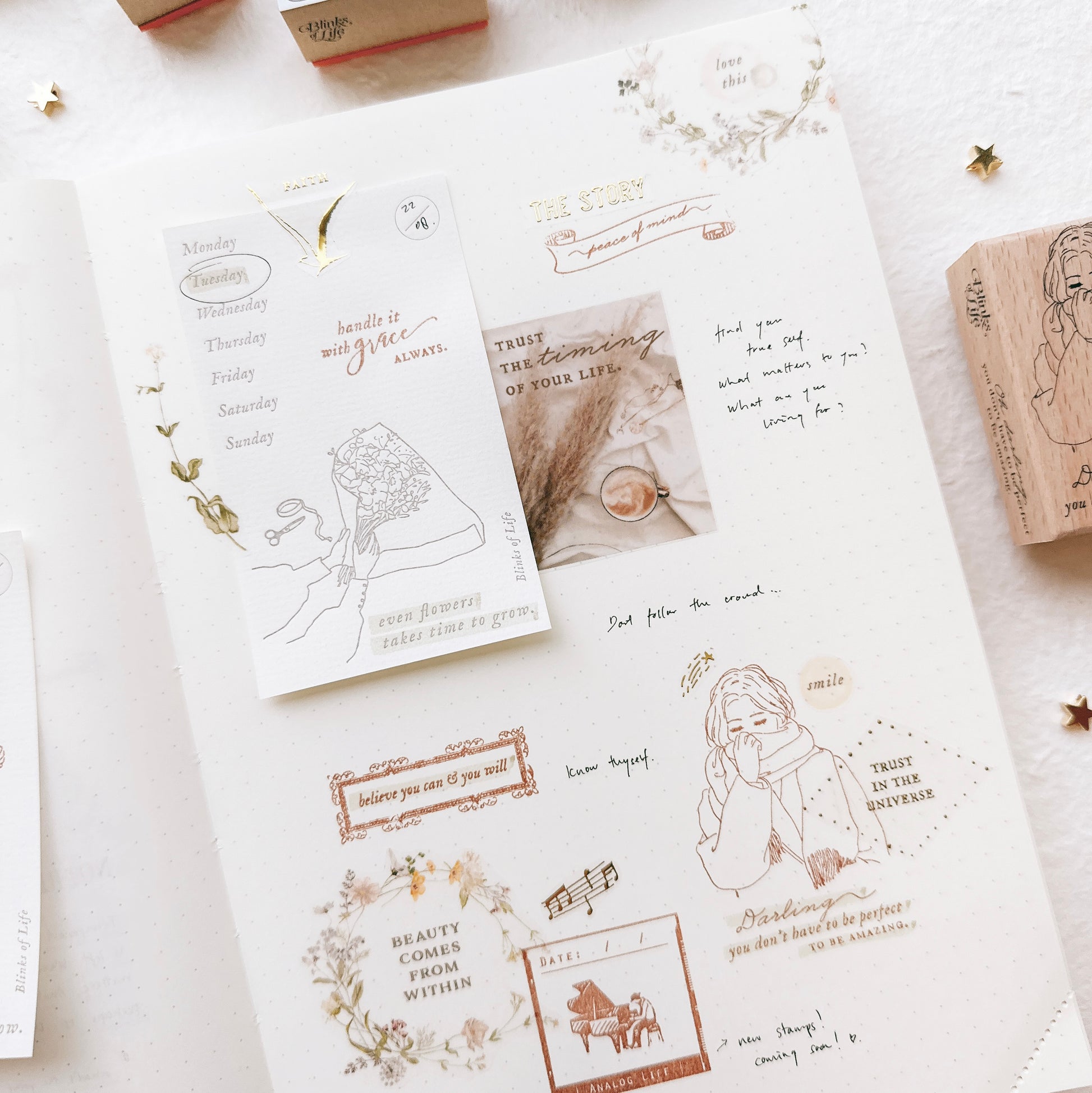 Blinks of Life - BOL - Analog Life Frame Quotes Rubber Stamp