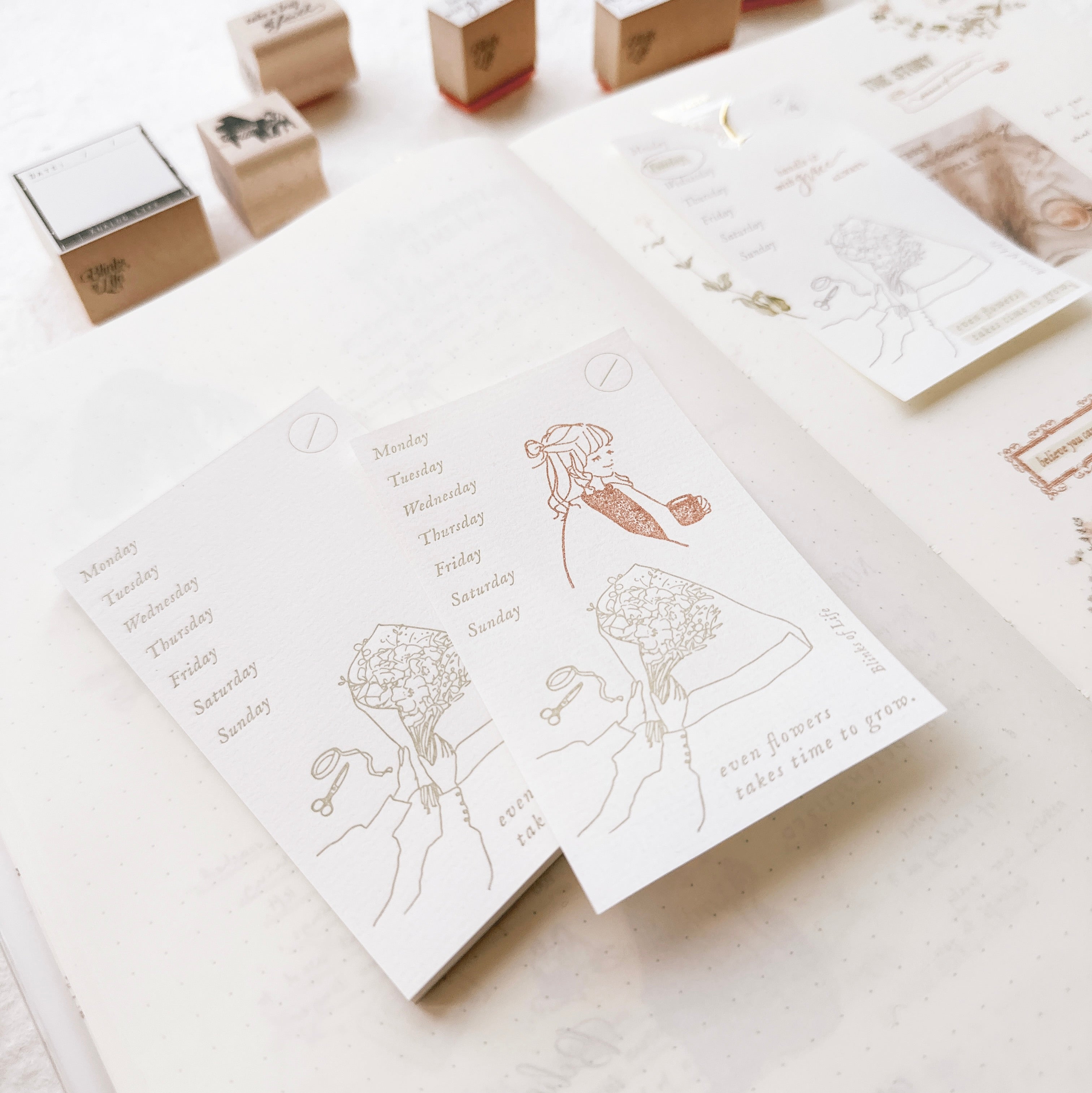 Blinks of Life - BOL - Letterpress Label Book Rubber Stamp - Journal Inspiration