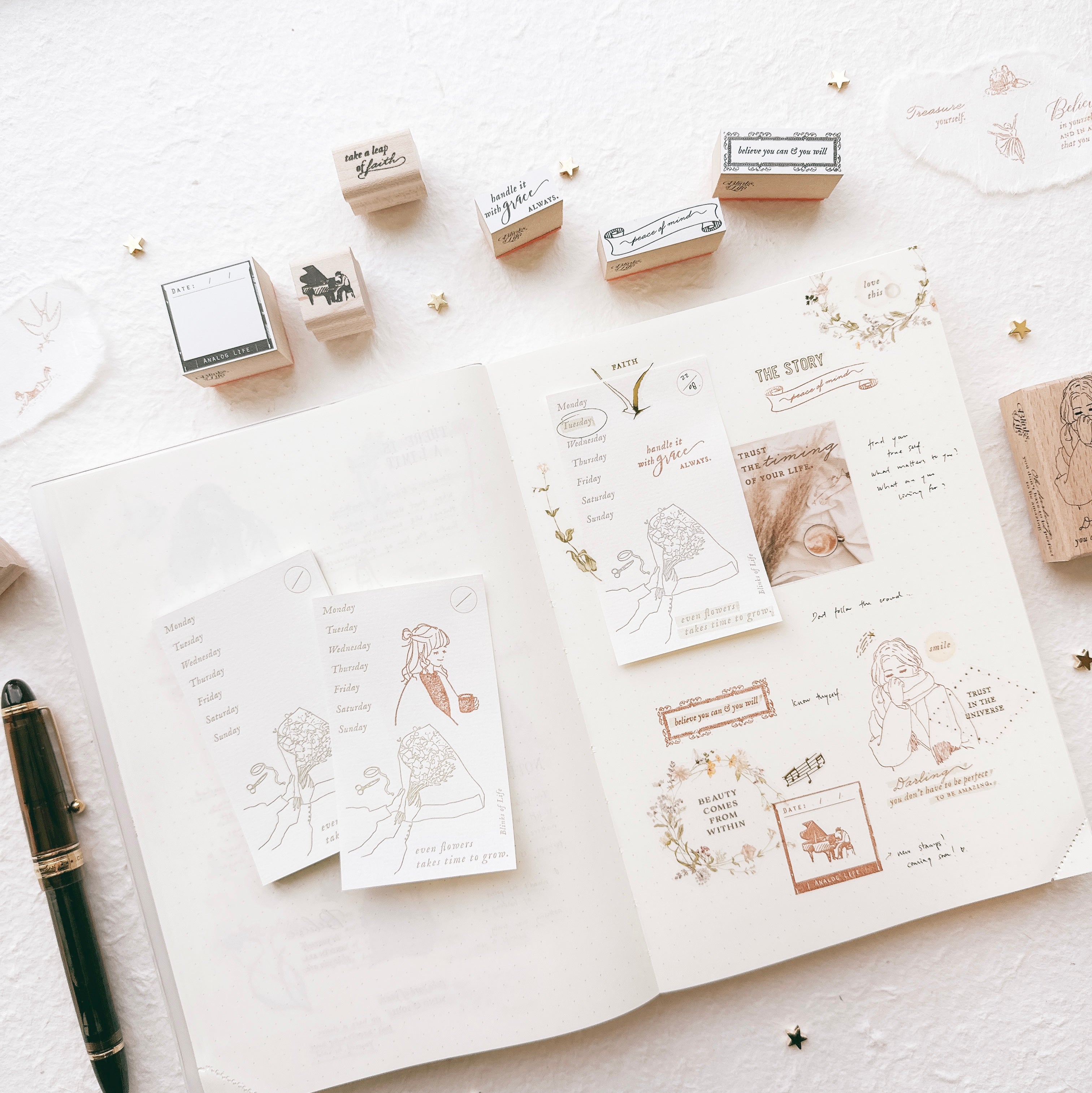 Blinks of Life - BOL - Letterpress Rubber Stamp Journal Shop