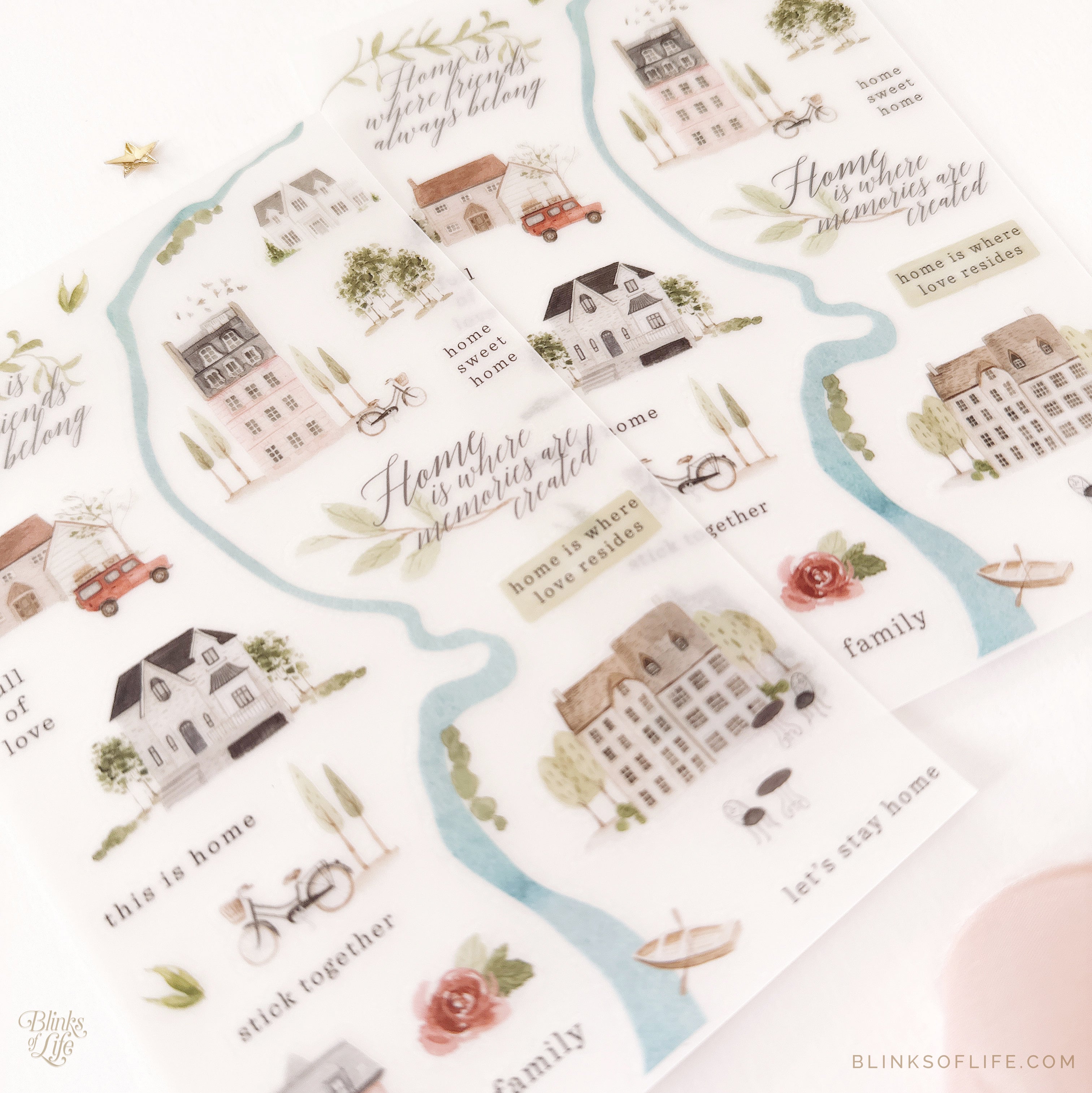 Blinks of Life - Botanical Transfer Stickers - Print-On Rub-On Stickers