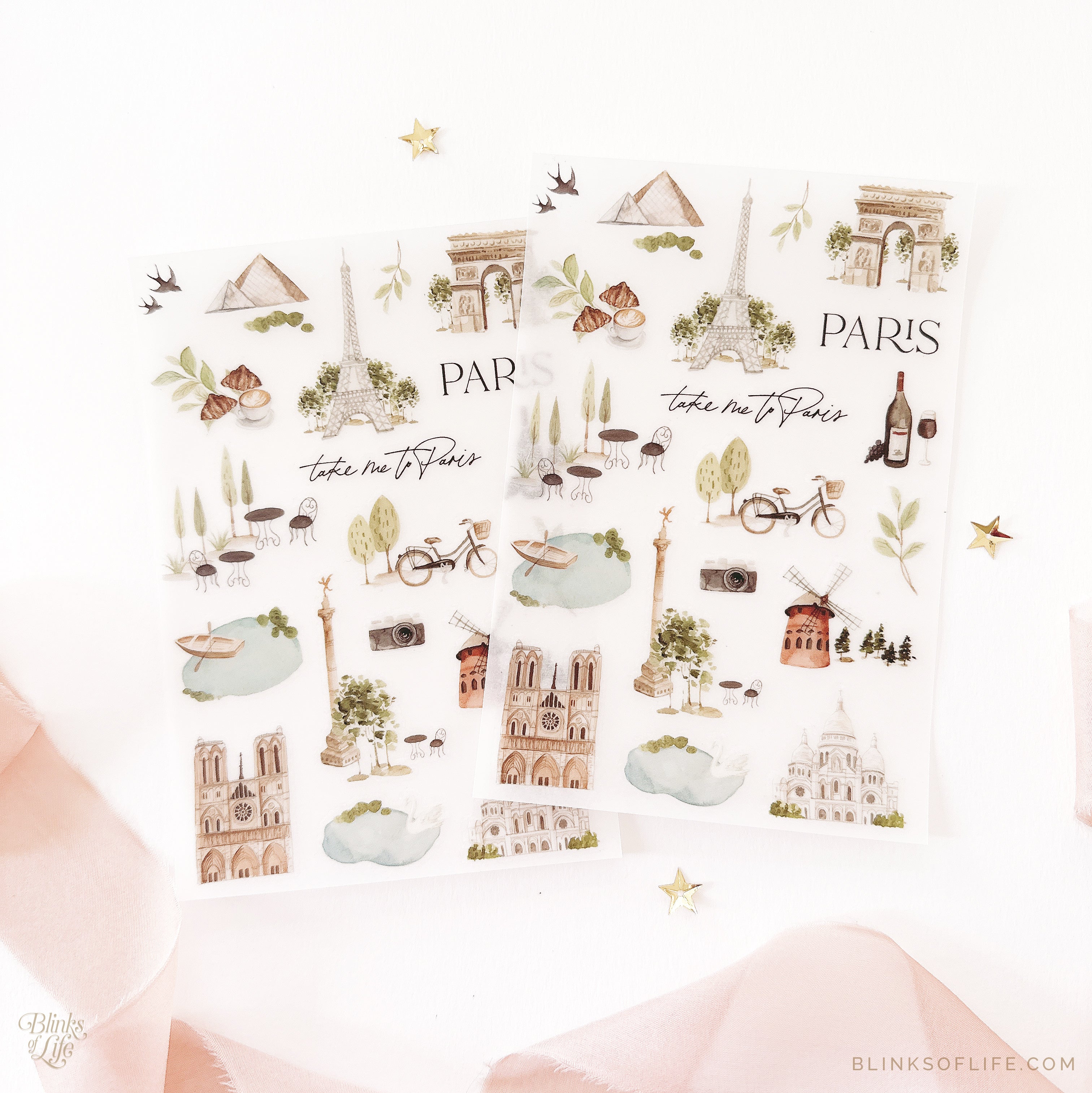 Blinks of Life - Botanical Transfer Stickers - Print-On Rub-On Stickers