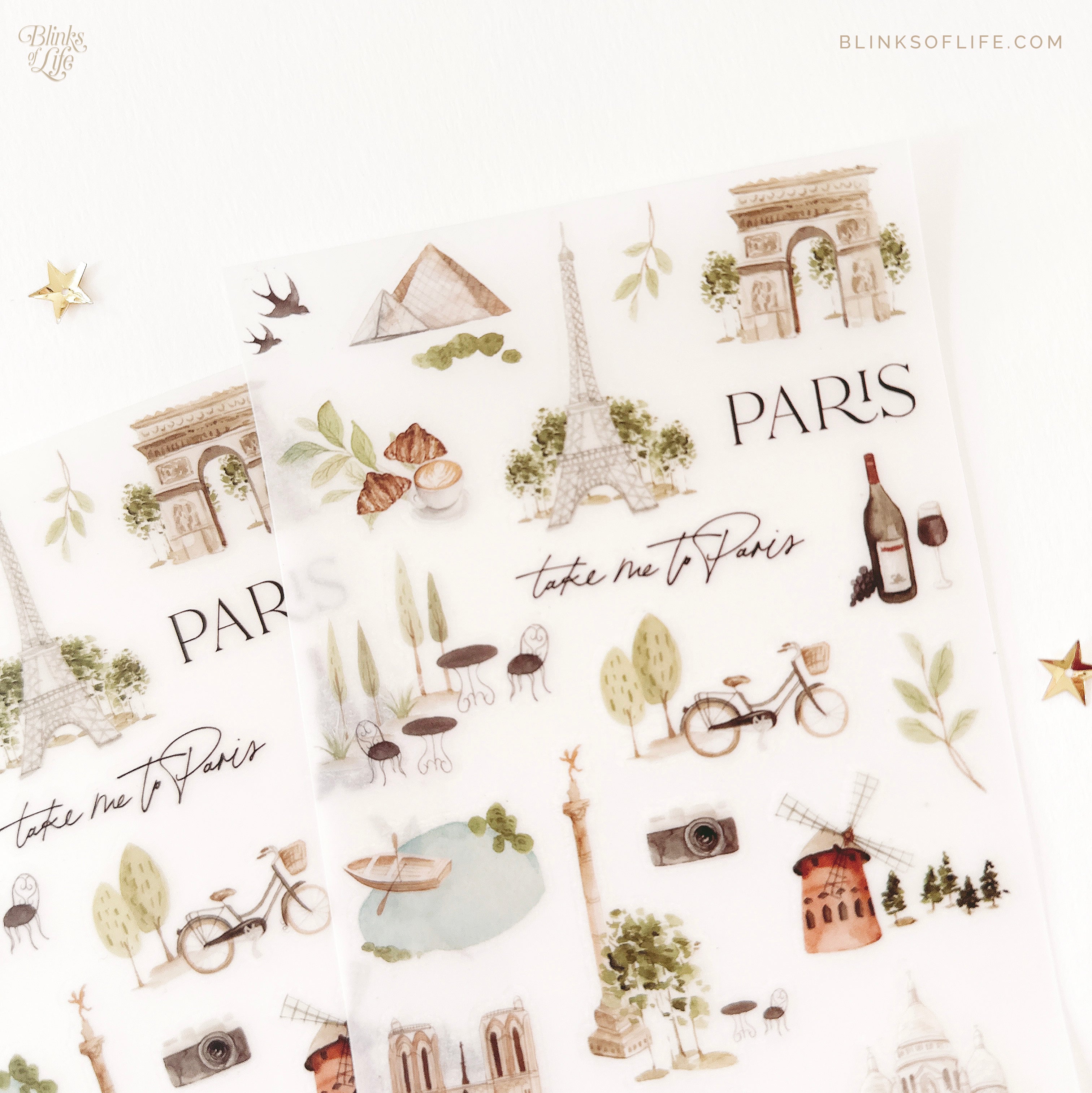 Blinks of Life - Botanical Transfer Stickers - Print-On Rub-On Stickers