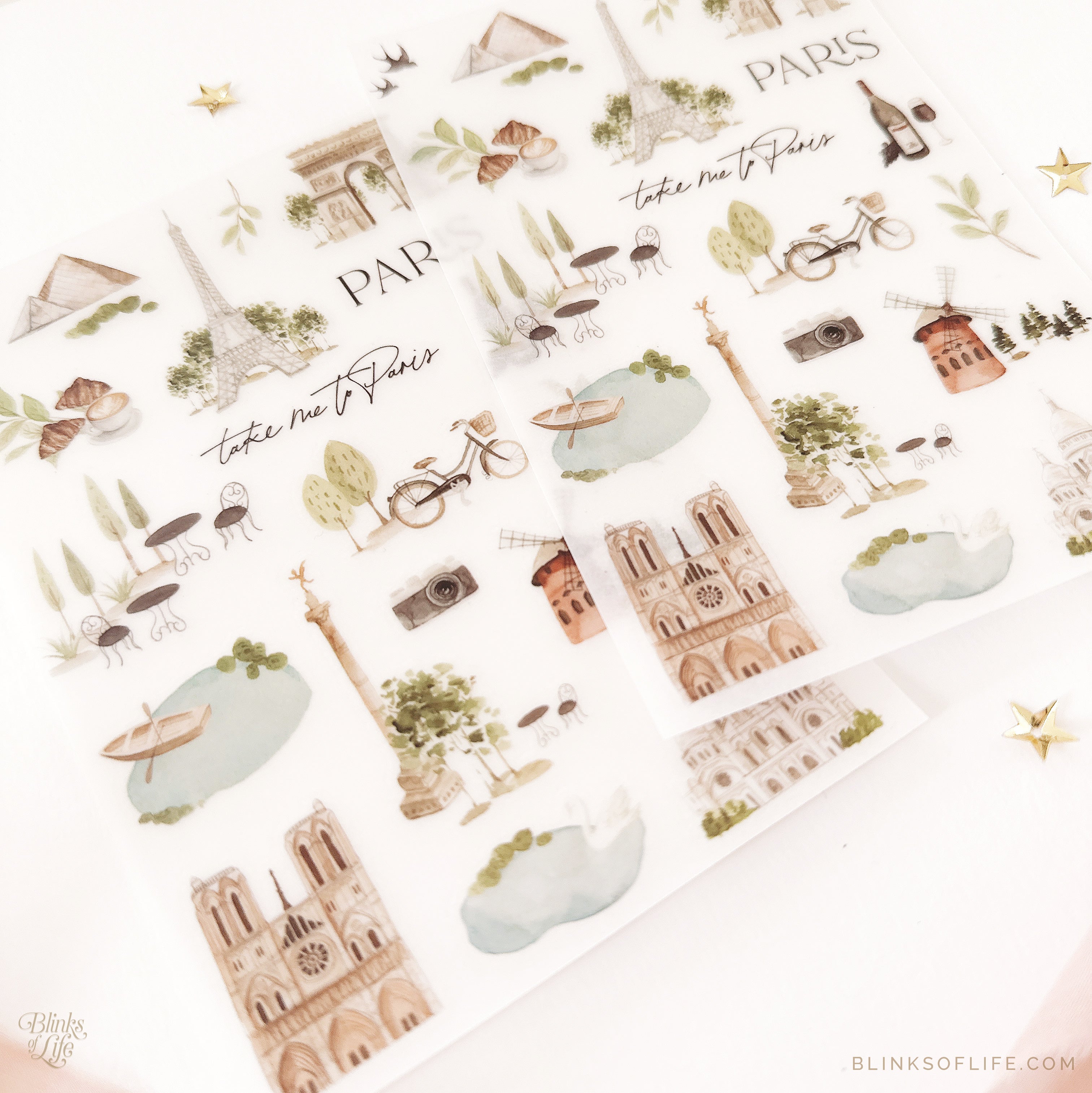 Blinks of Life - Botanical Transfer Stickers - Print-On Rub-On Stickers