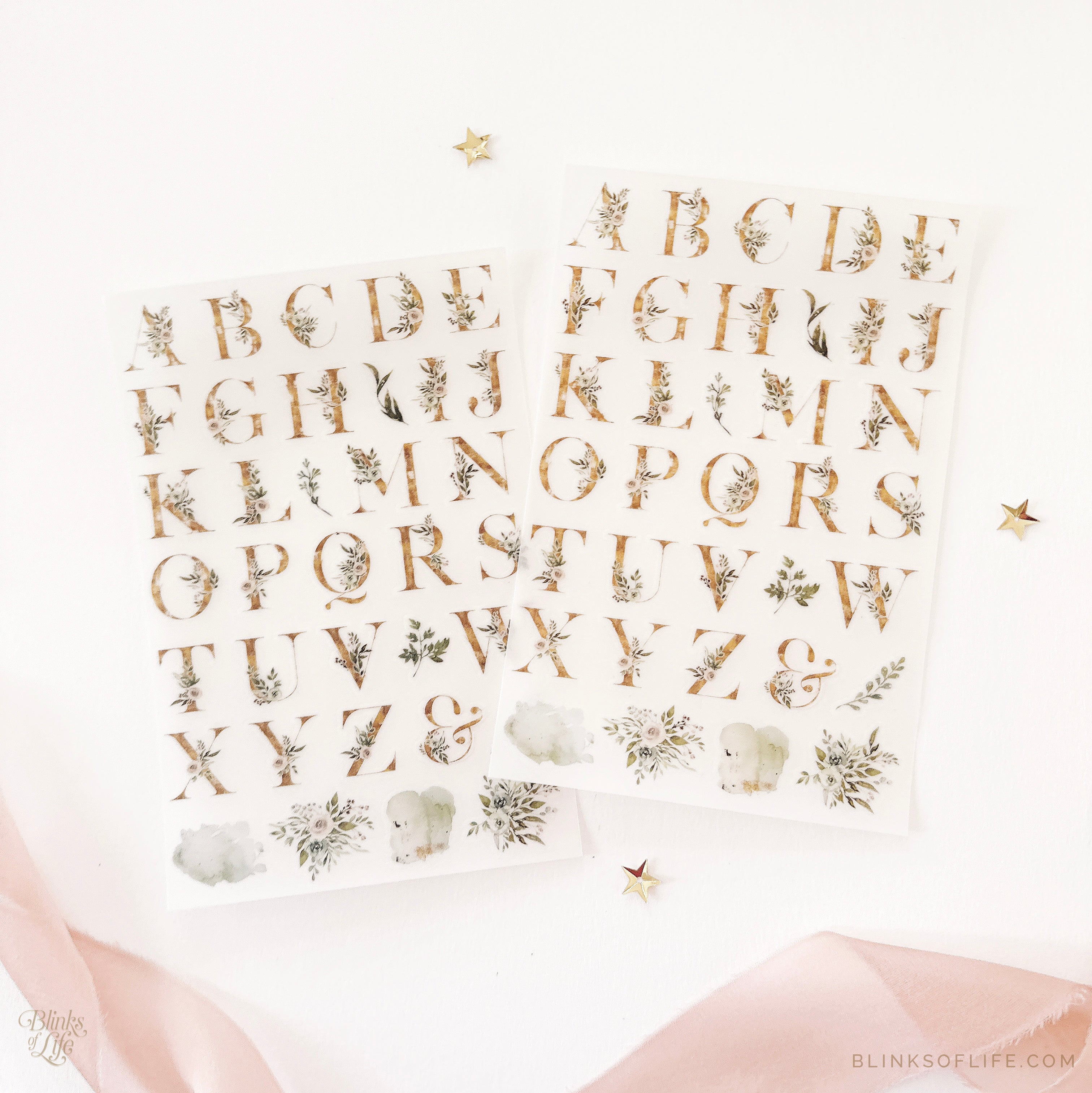 Blinks of Life - Transfer Stickers - Botanical Print-On Rub-On Stickers