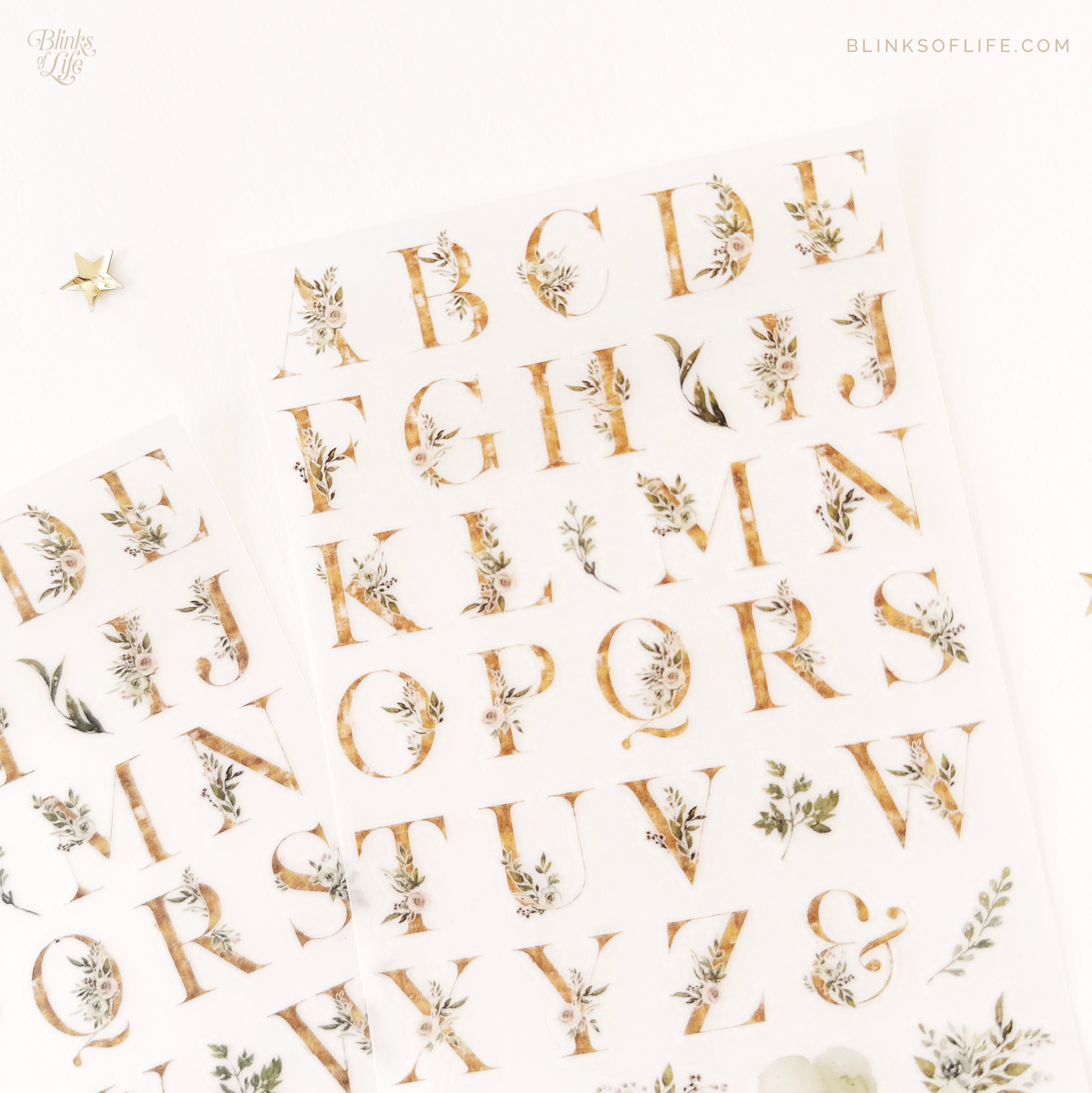 Blinks of Life - Botanical Transfer Stickers - Print-On Rub-On Stickers