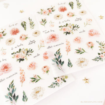 Blinks of Life - Transfer Stickers Rub-On Print On  Botanical