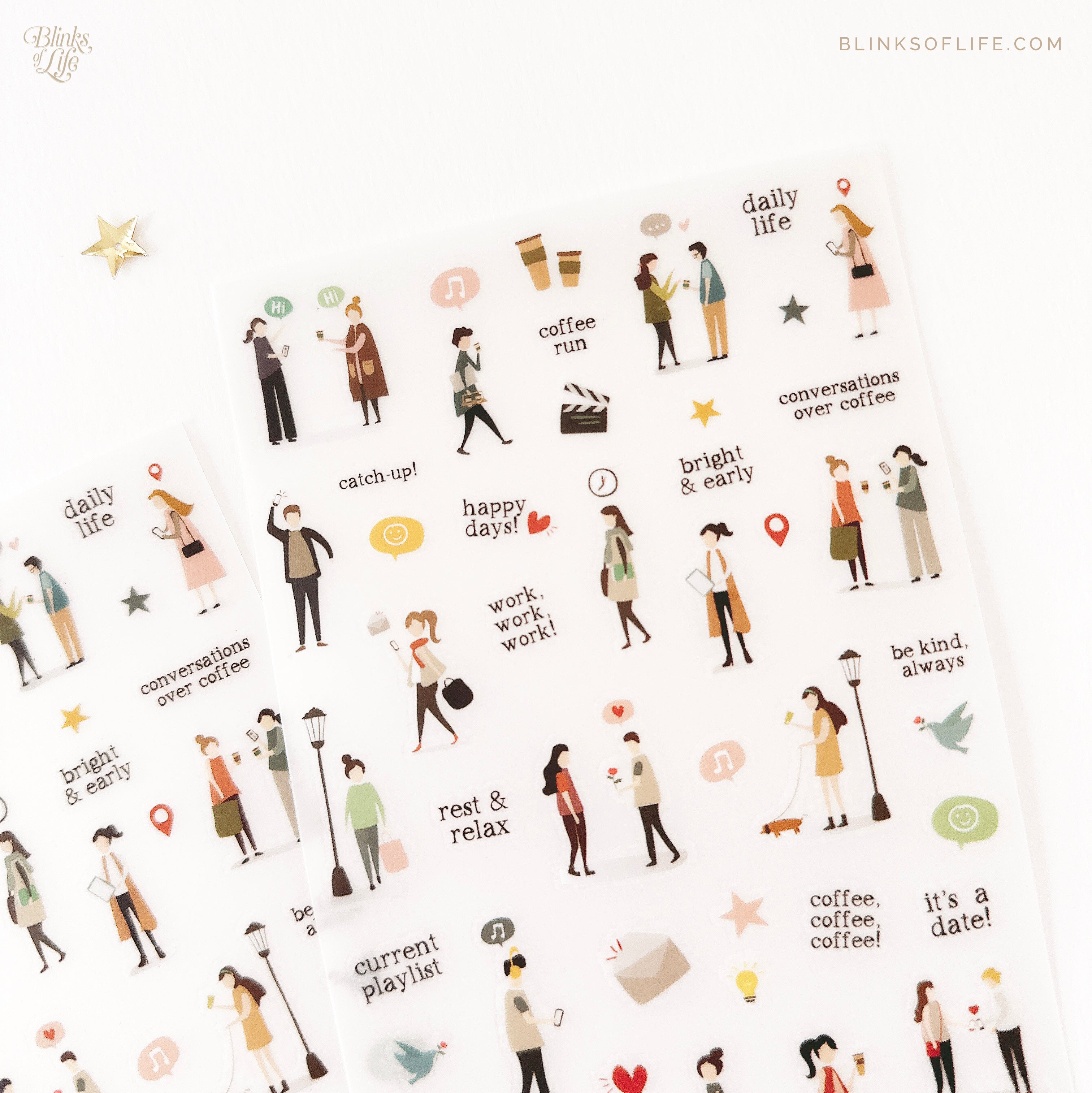 Blinks of Life - Botanical Transfer Stickers - Print-On Rub-On Stickers