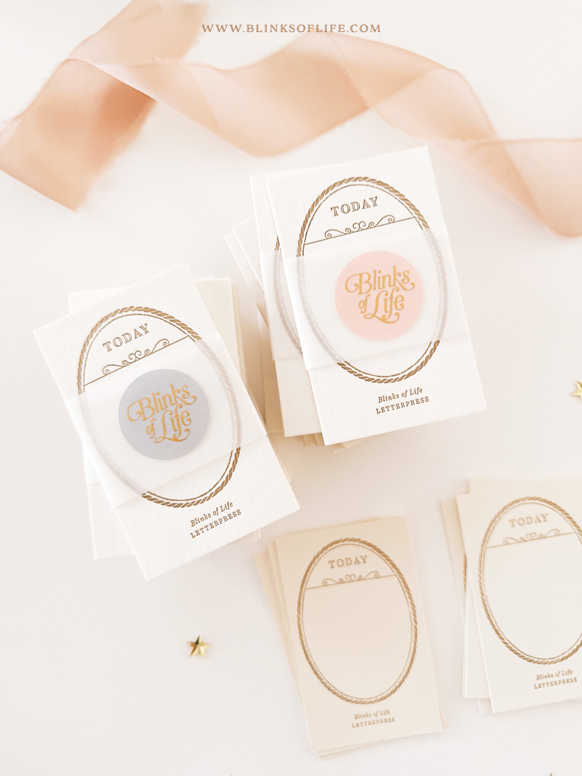 Blinks of Life - BOL - Letterpress Journal Cards Vintage Frame