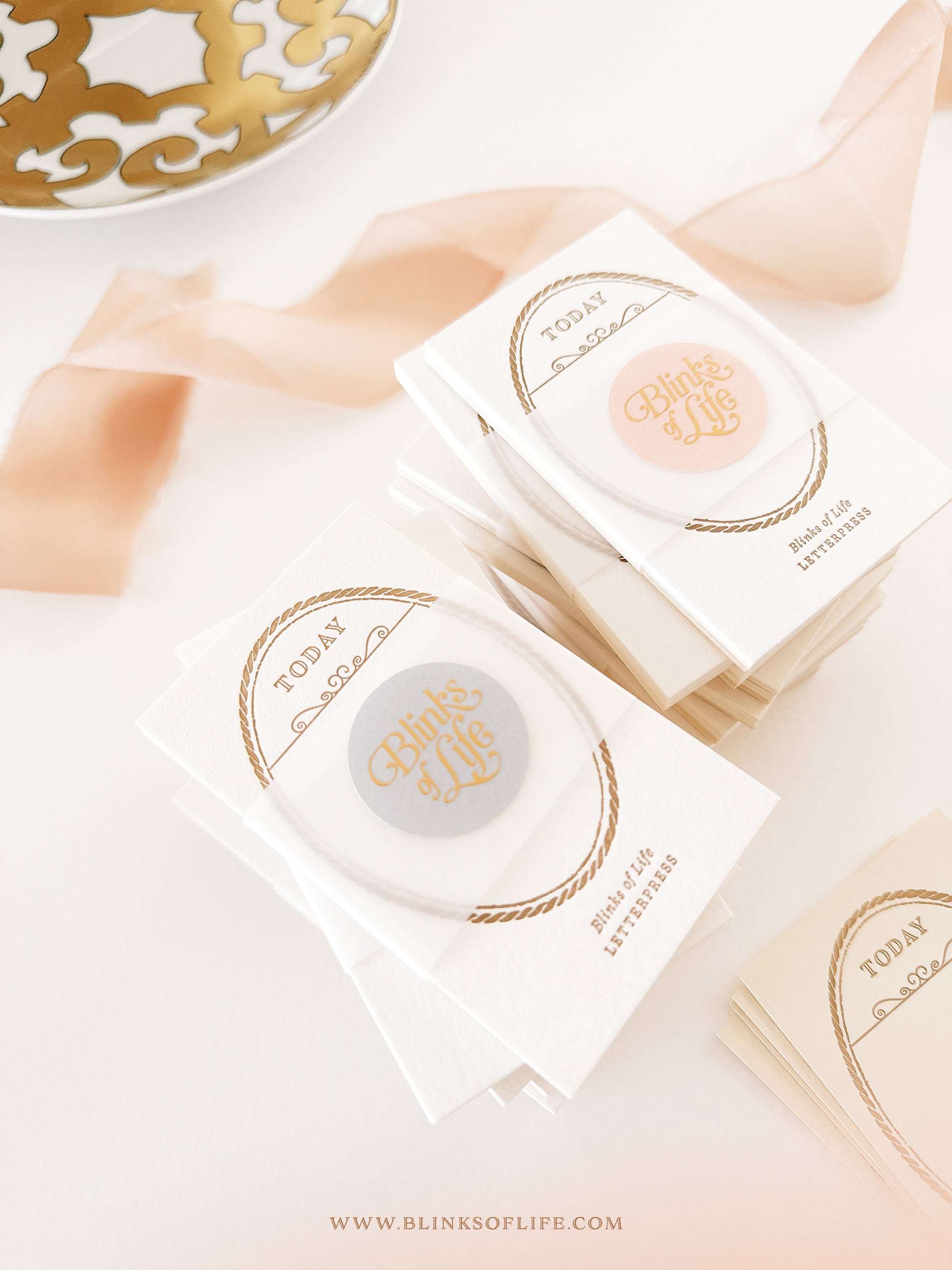 Blinks of Life - BOL - Letterpress Journal Cards Vintage Frame