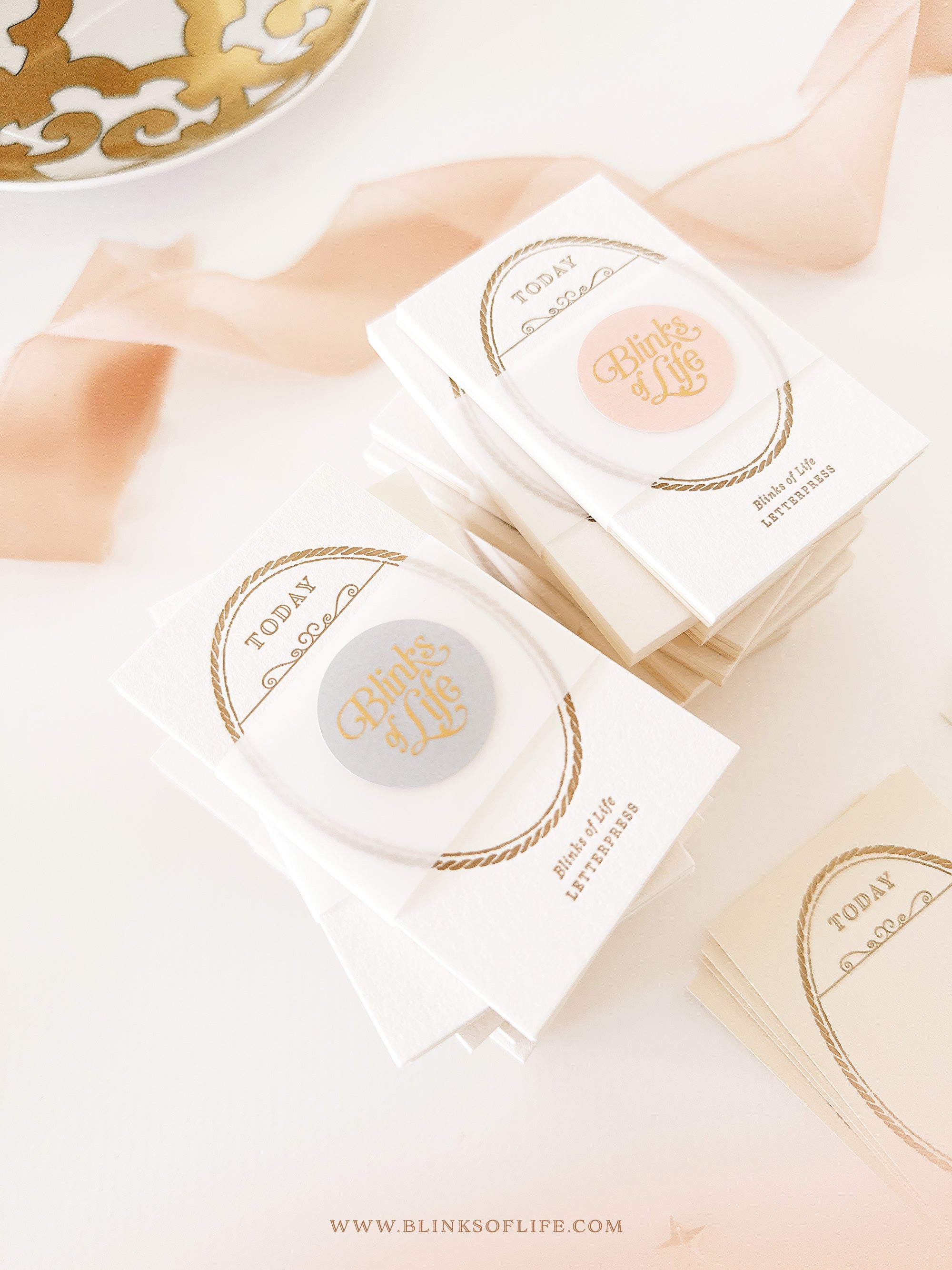 Blinks of Life - BOL - Letterpress Journal Cards Vintage Frame