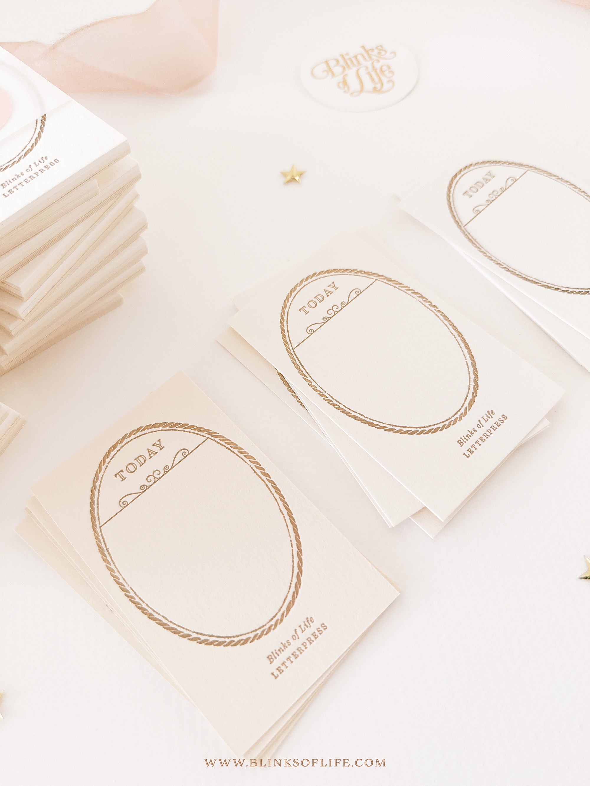 Blinks of Life - BOL - Letterpress Journal Cards Vintage Frame