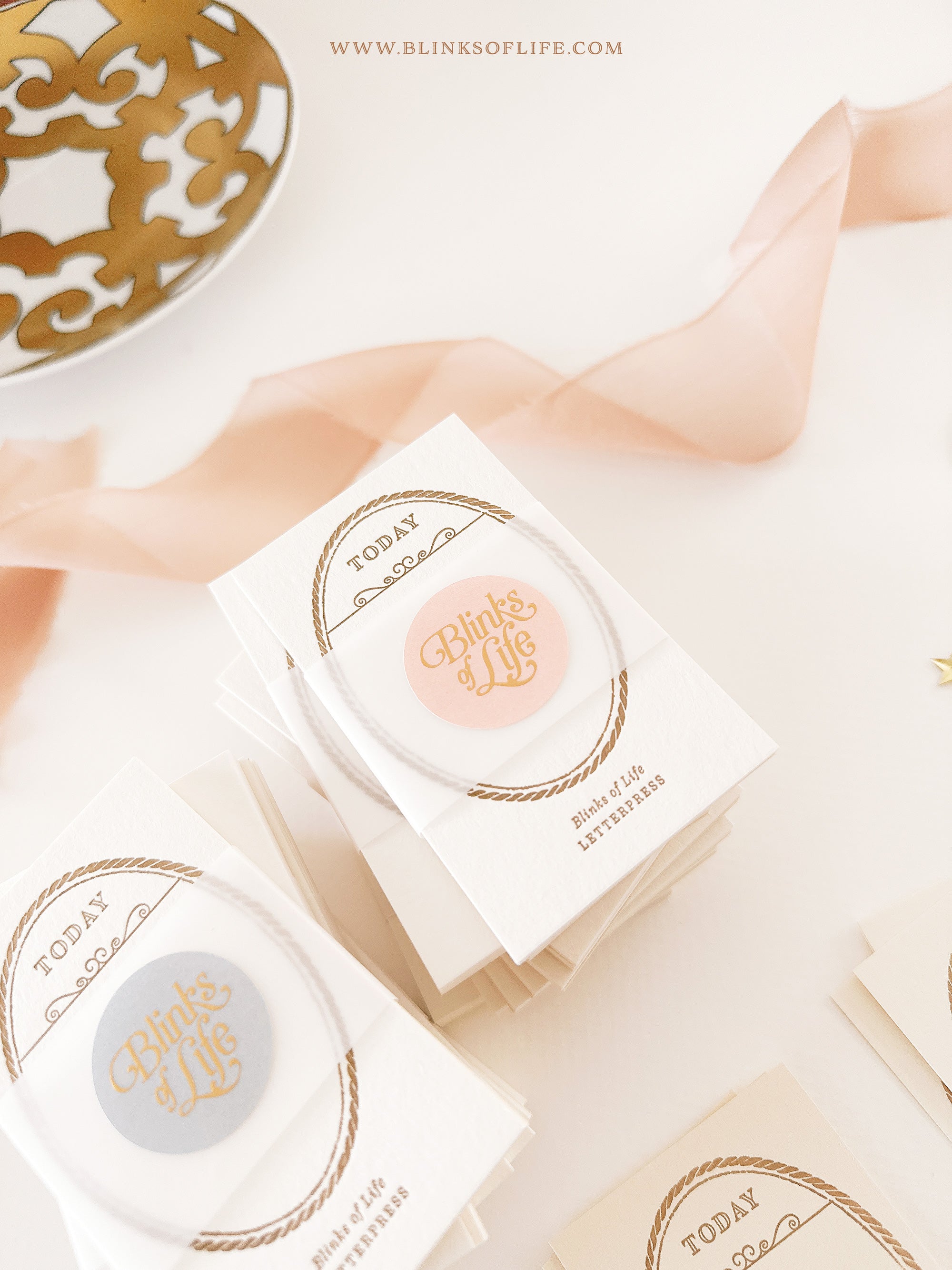 Blinks of Life - BOL - Letterpress Journal Cards Vintage Frame