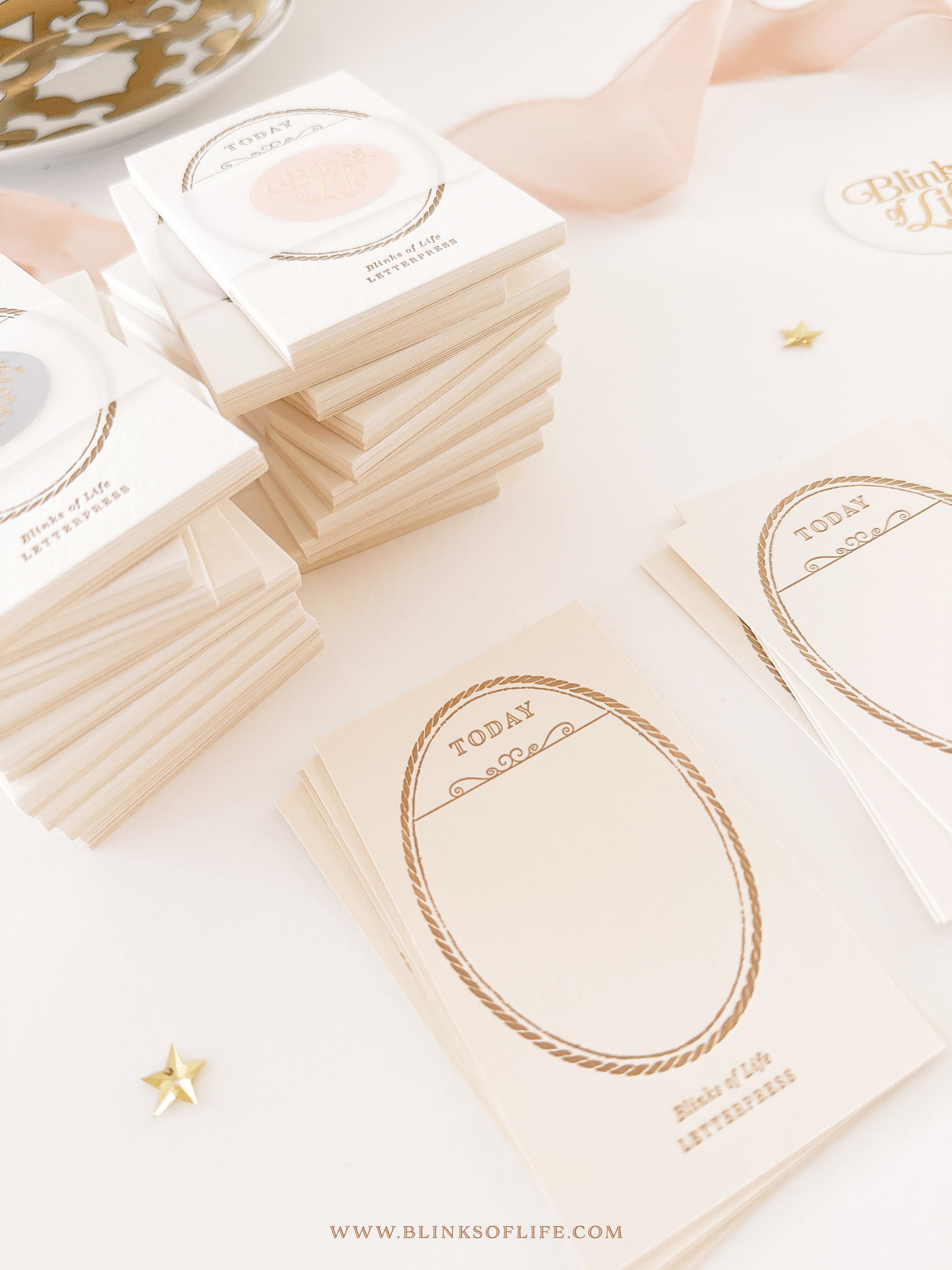 Blinks of Life - BOL - Letterpress Journal Cards Vintage Frame