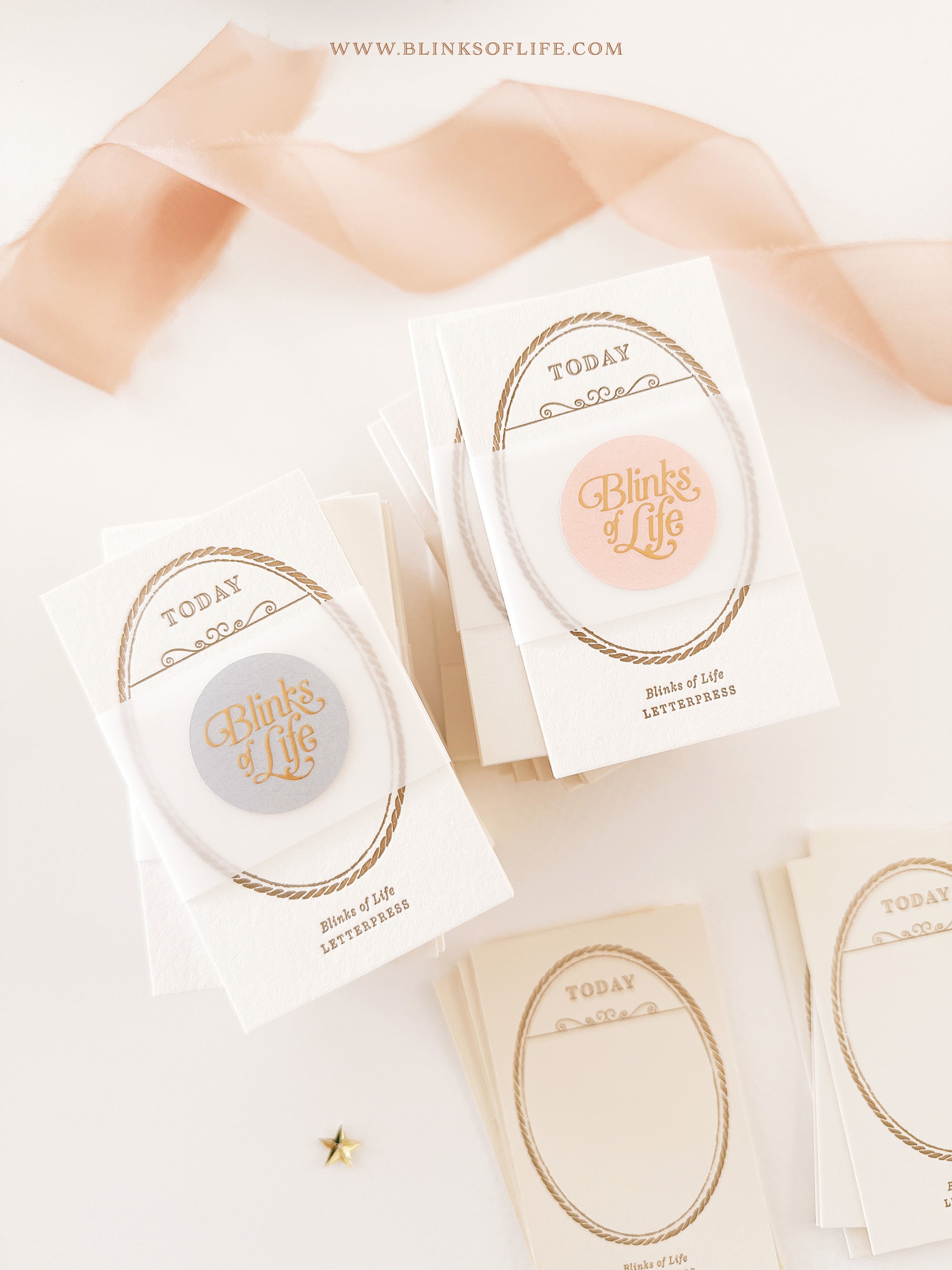 Blinks of Life - BOL - Letterpress Journal Cards Vintage Frame
