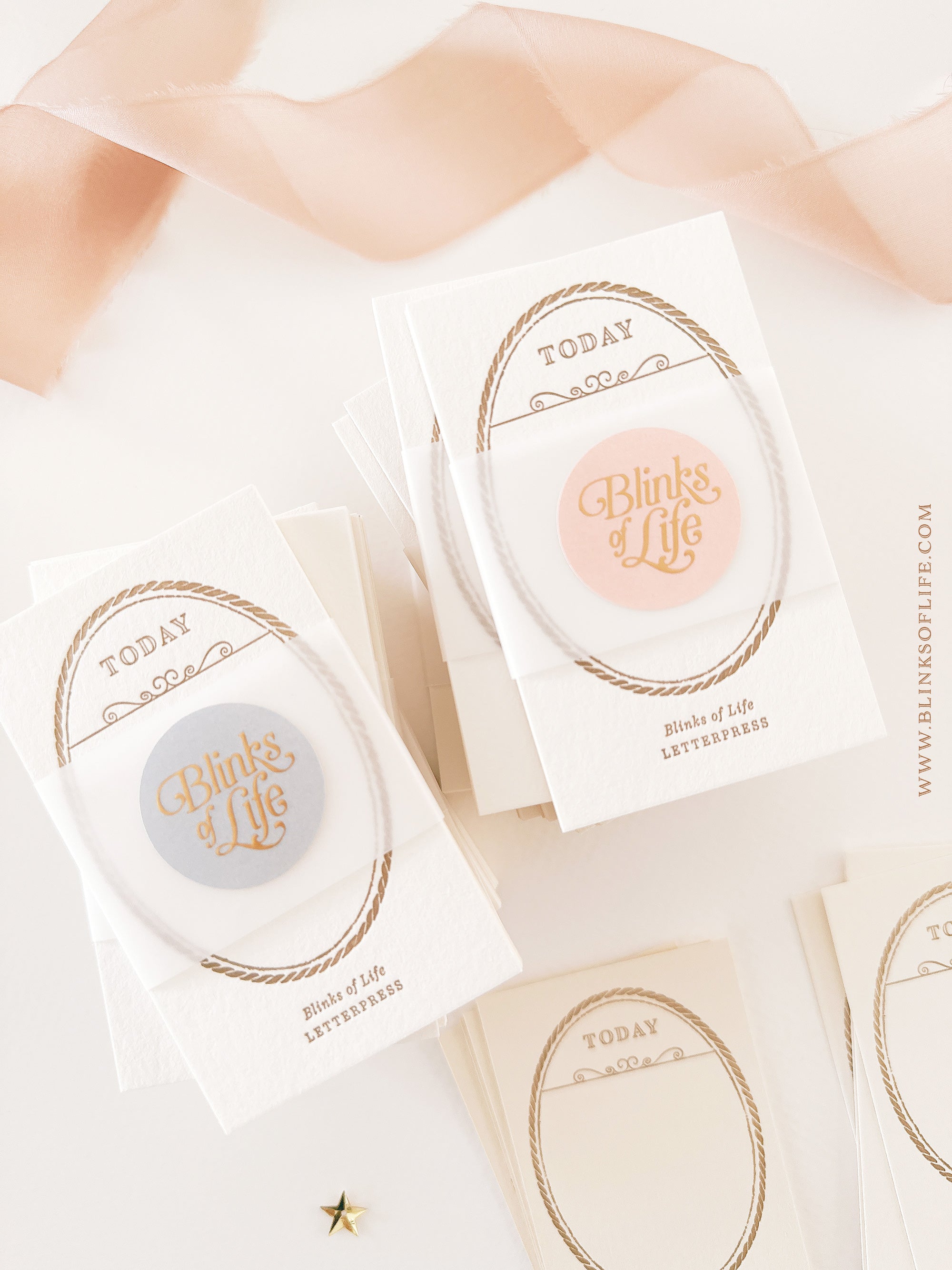 Blinks of Life - BOL - Letterpress Journal Cards Vintage Frame