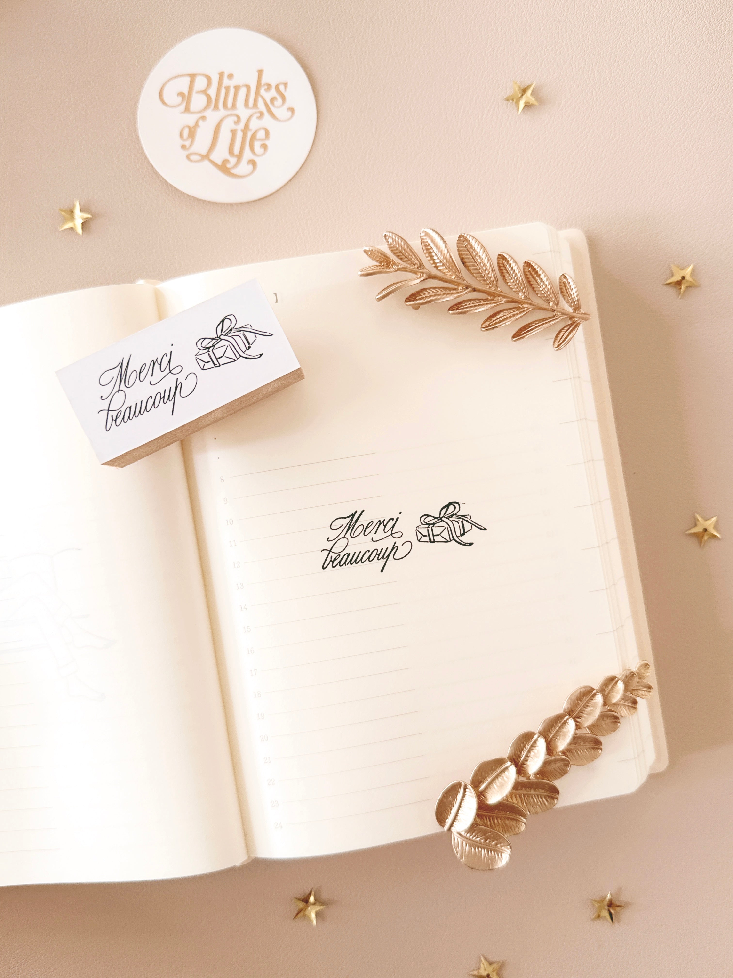 Blinks of Life - Journal Quote Illustration Rubber Stamp