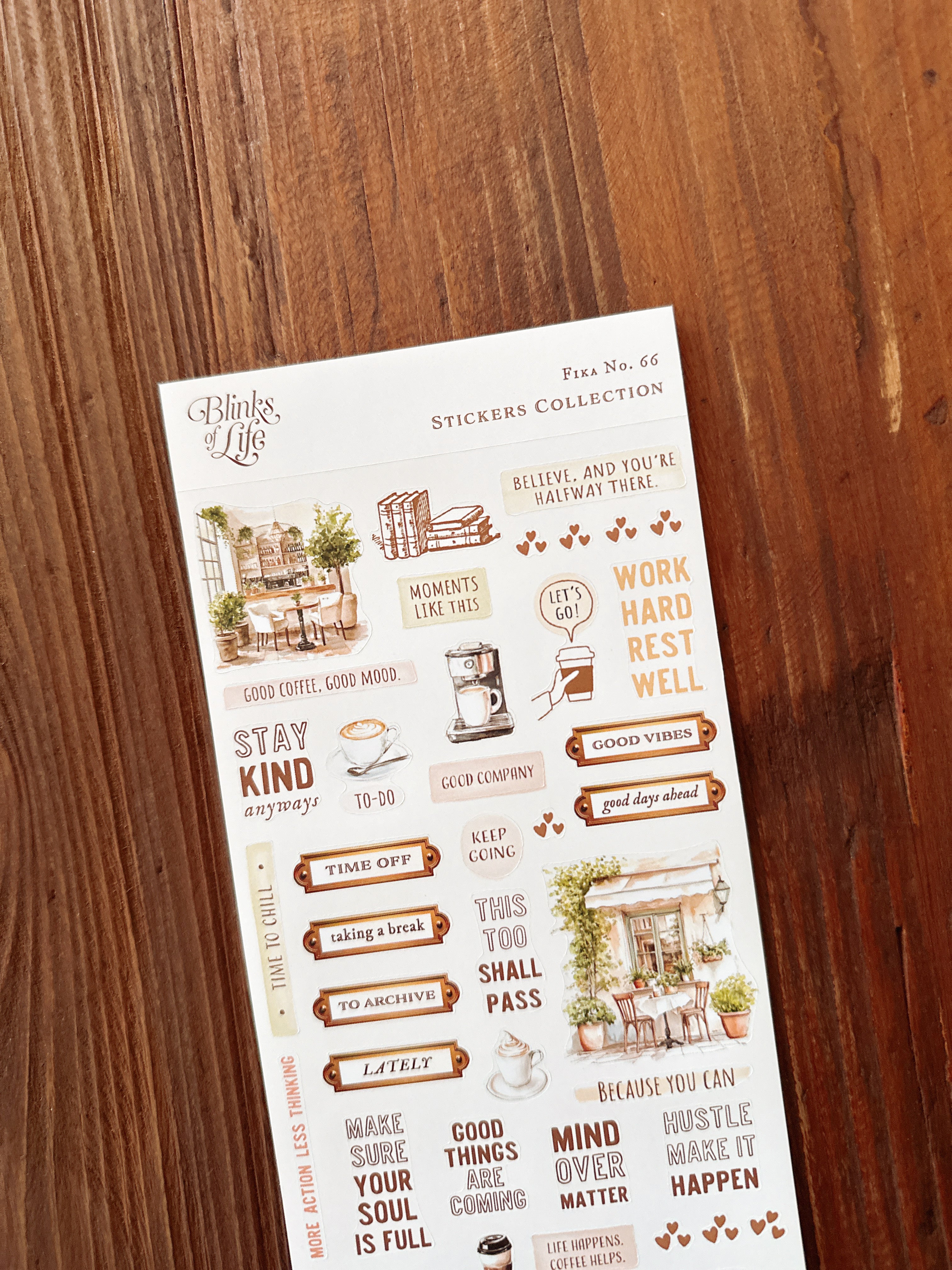 Blinks of Life Traveler's Stickers - Fika : No. 66