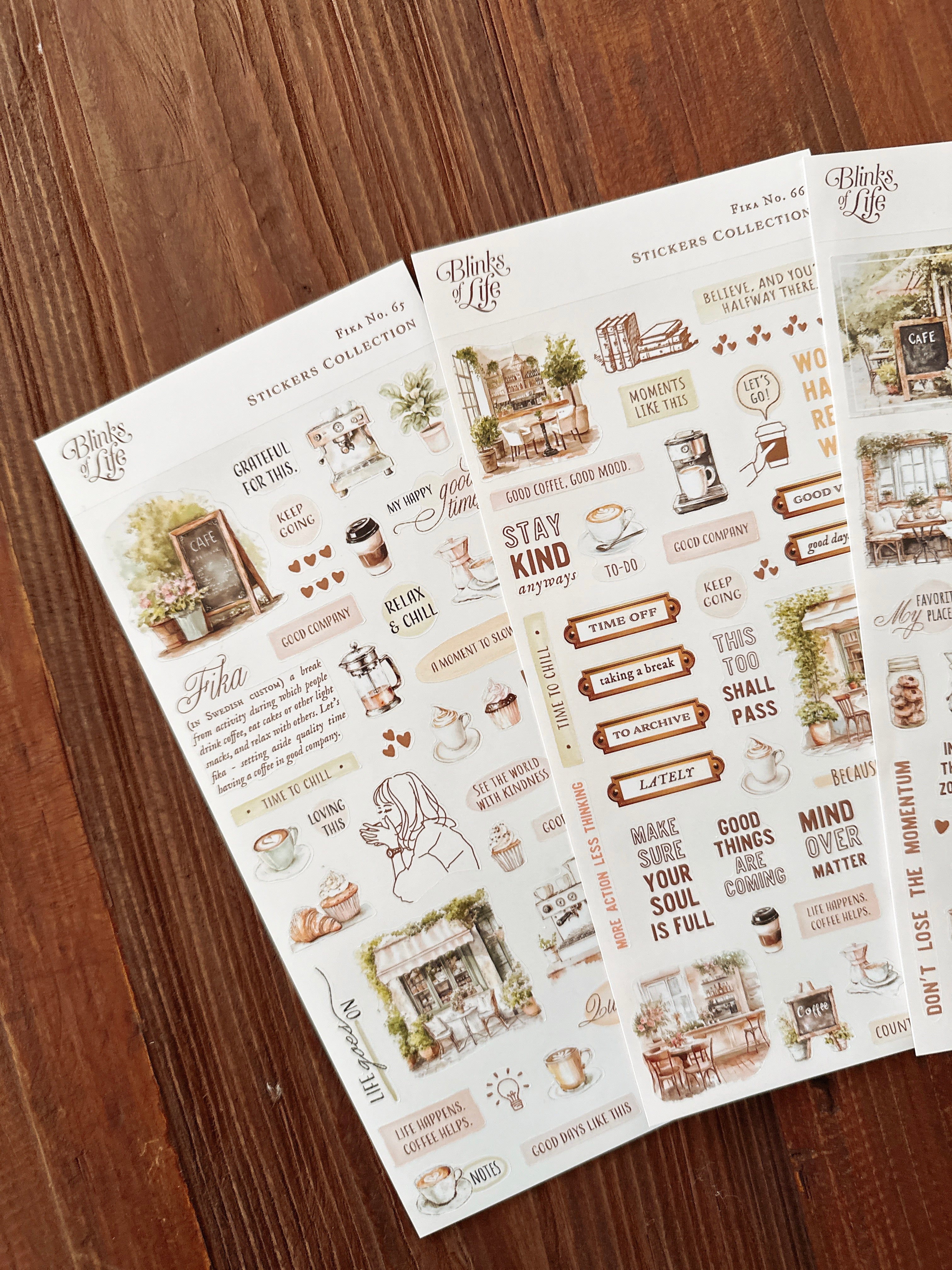 Blinks of Life Traveler's Stickers - Fika : No. 66