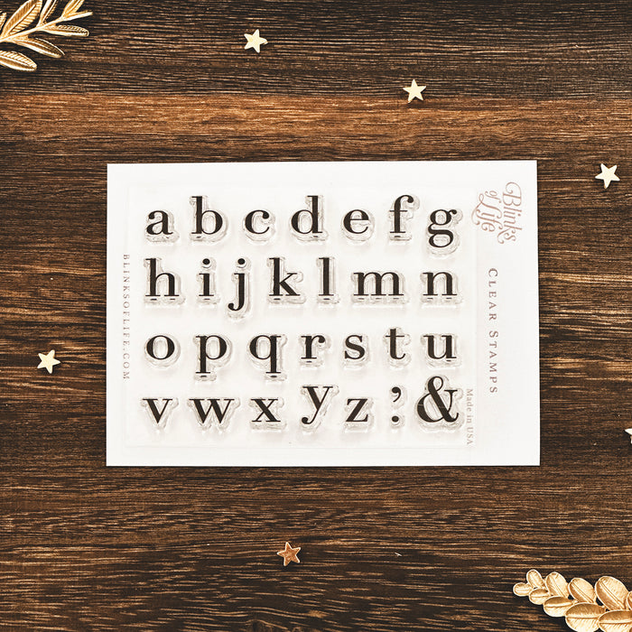 Blinks of Life - Classic ALphabet Clear Stamp - Lowercase