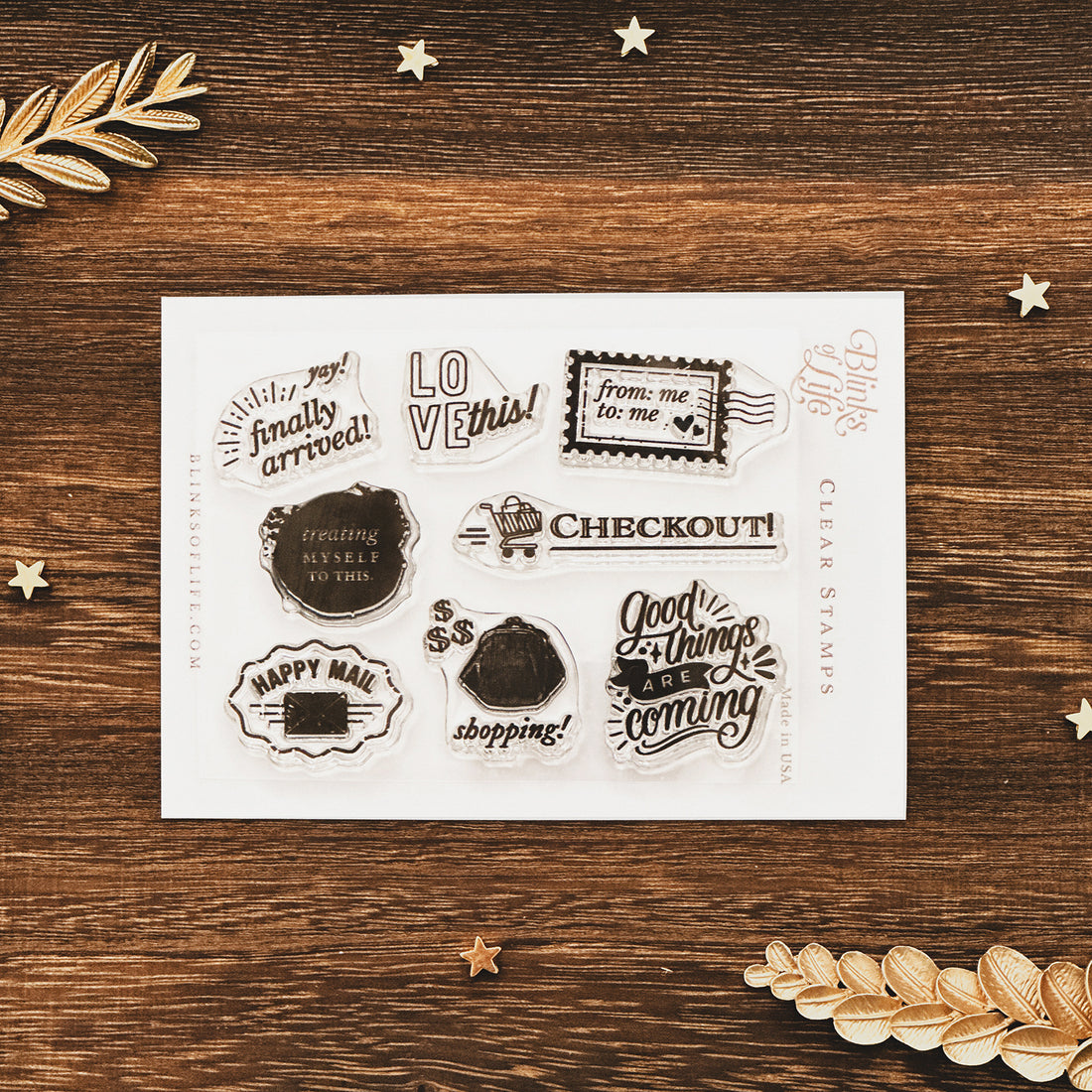 Blinks of Life - Shopping Tracker Clear Stamp