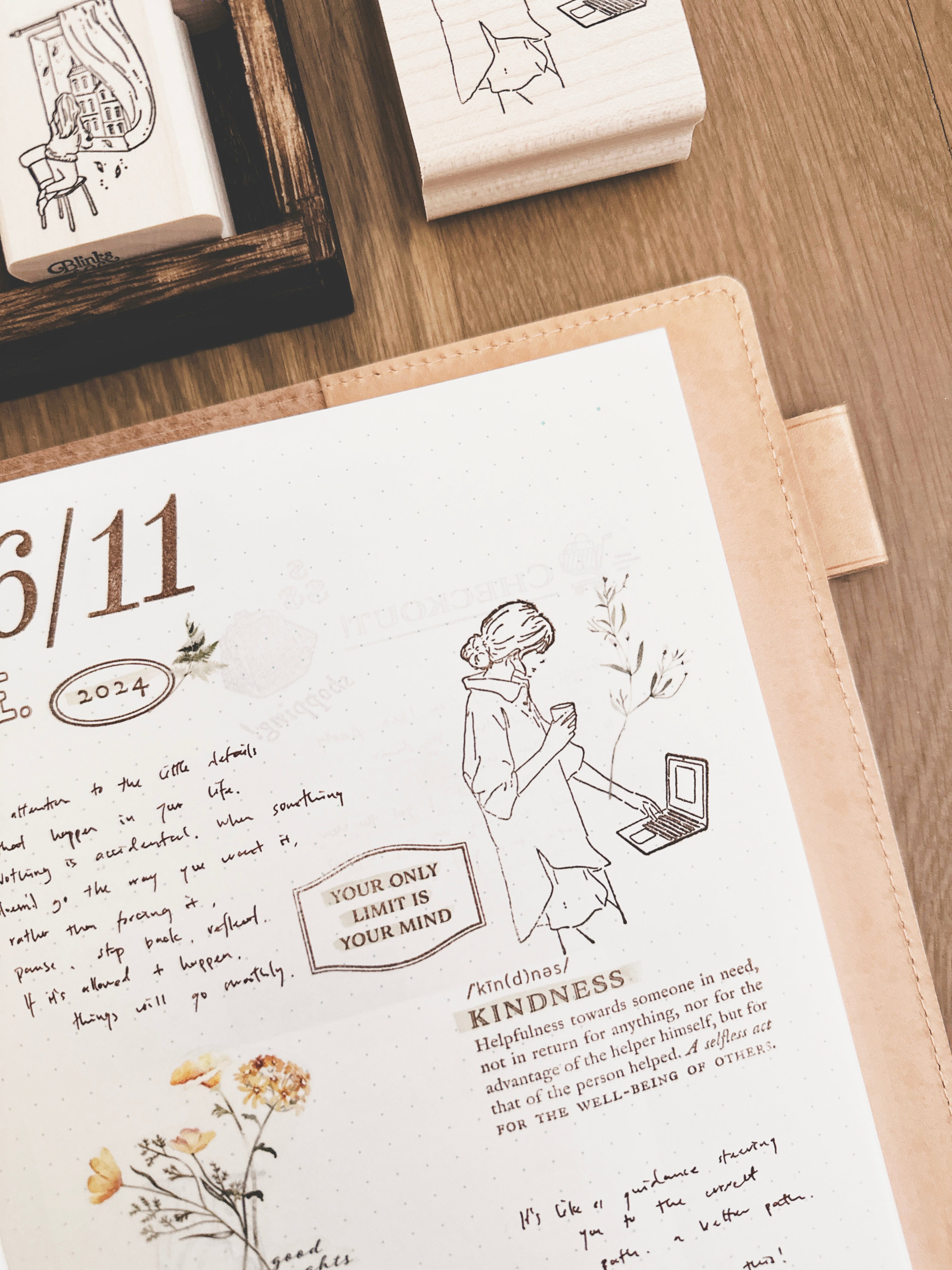 Blinks of Life - Trust the Process Illustration - Rubber Stamp