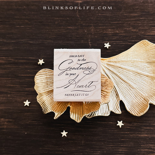 Blinks of Life - Wooden Rubber Stamp - Journal Quote